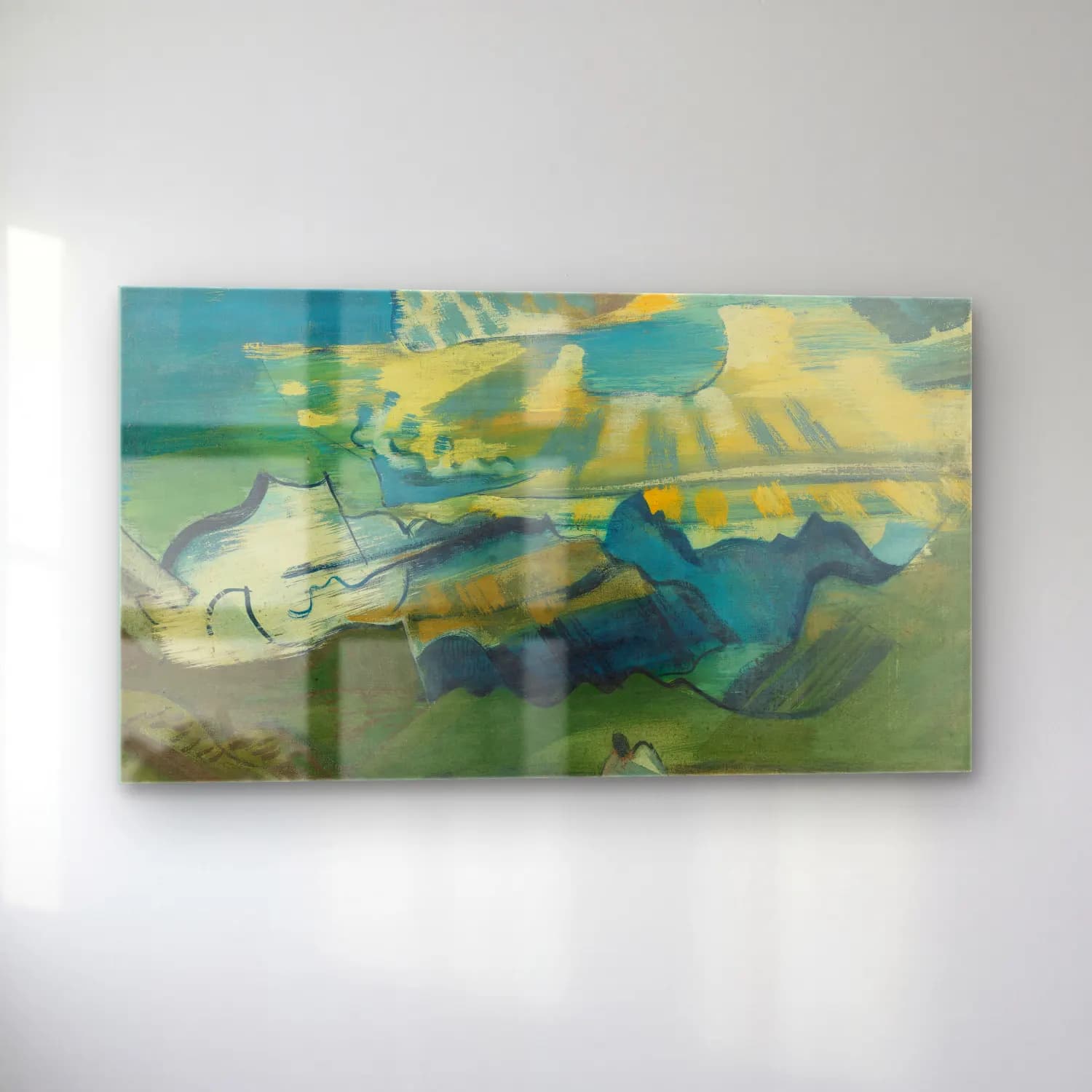 August Babberger – Landschaft mit liegendem Wanderer cam tablo — sol açıdan görünüm