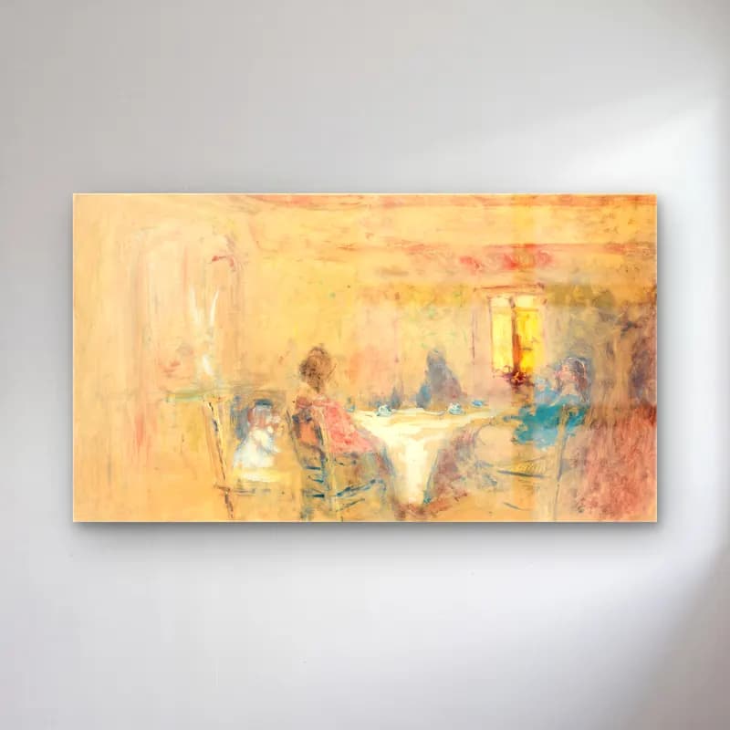 Empresyonist Vintage İç Mekân cam tablo — Empresyonist Vintage İç Mekân — empresyonist vintage i̇ç mekân