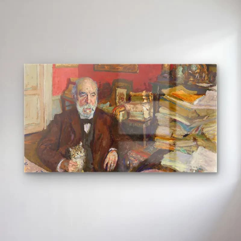 Empresyonist Erkek Portresi – Pastel Tonlar cam tablo — Empresyonist Erkek Portresi – Pastel Tonlar — empresyonist erkek portresi