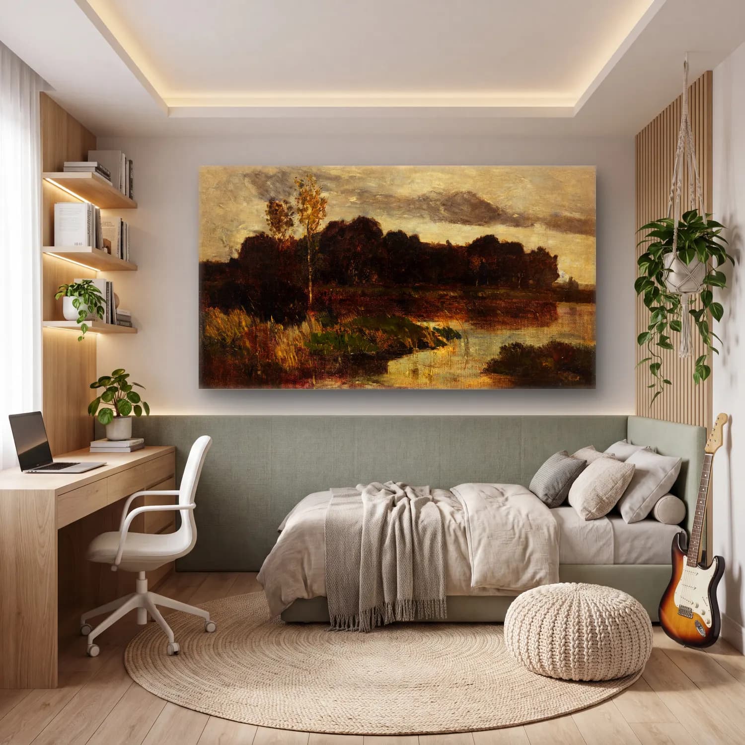 Karl Hagemeister – Märkische Landschaft cam tablo — genç odasında