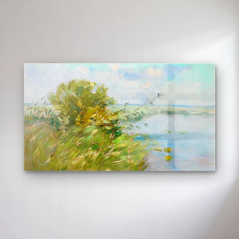 Karl Hagemeister – Märkische Seenlandschaft cam tablo — Karl Hagemeister – Märkische Seenlandschaft — empresyonist kırda nehir