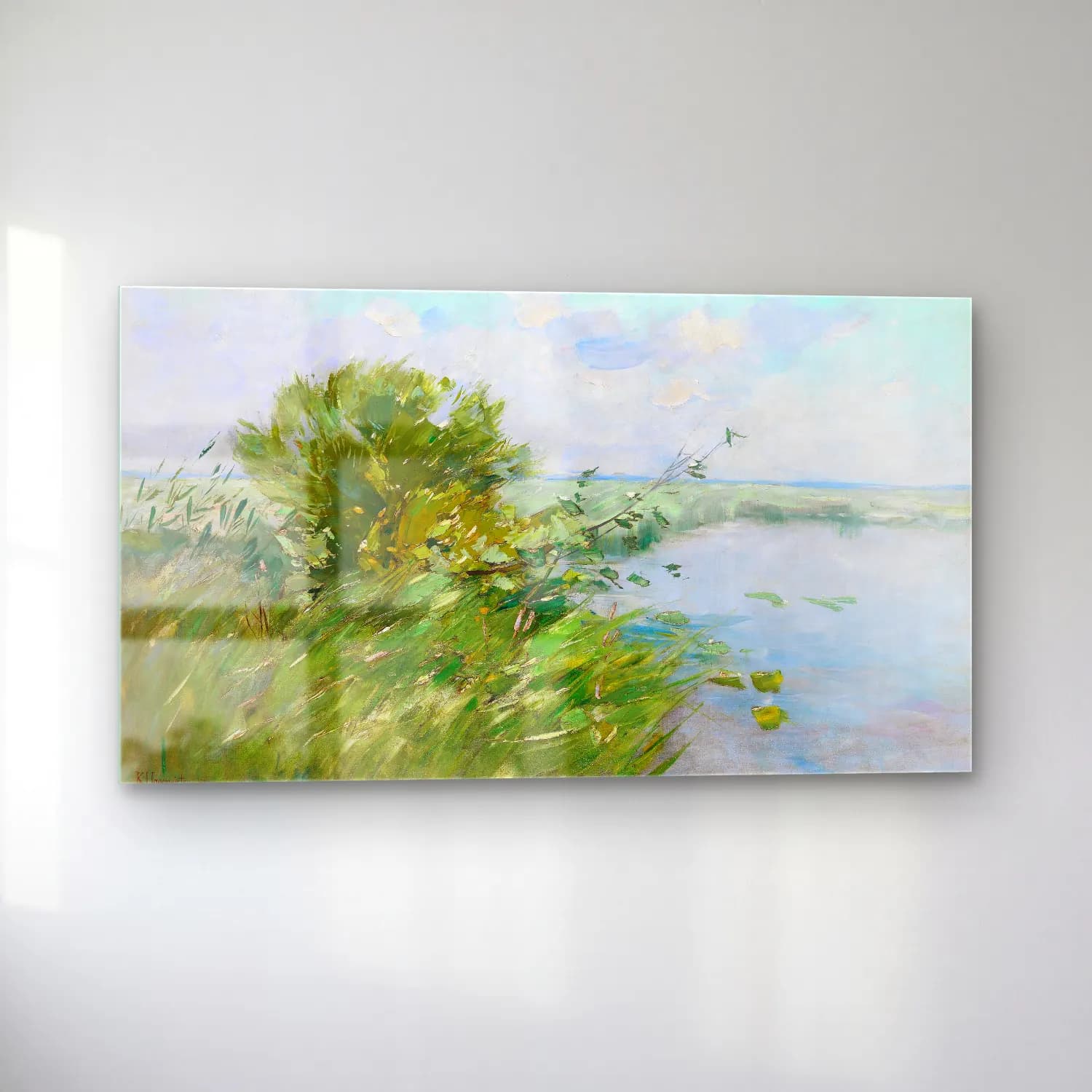 Karl Hagemeister – Märkische Seenlandschaft cam tablo — sol açıdan görünüm
