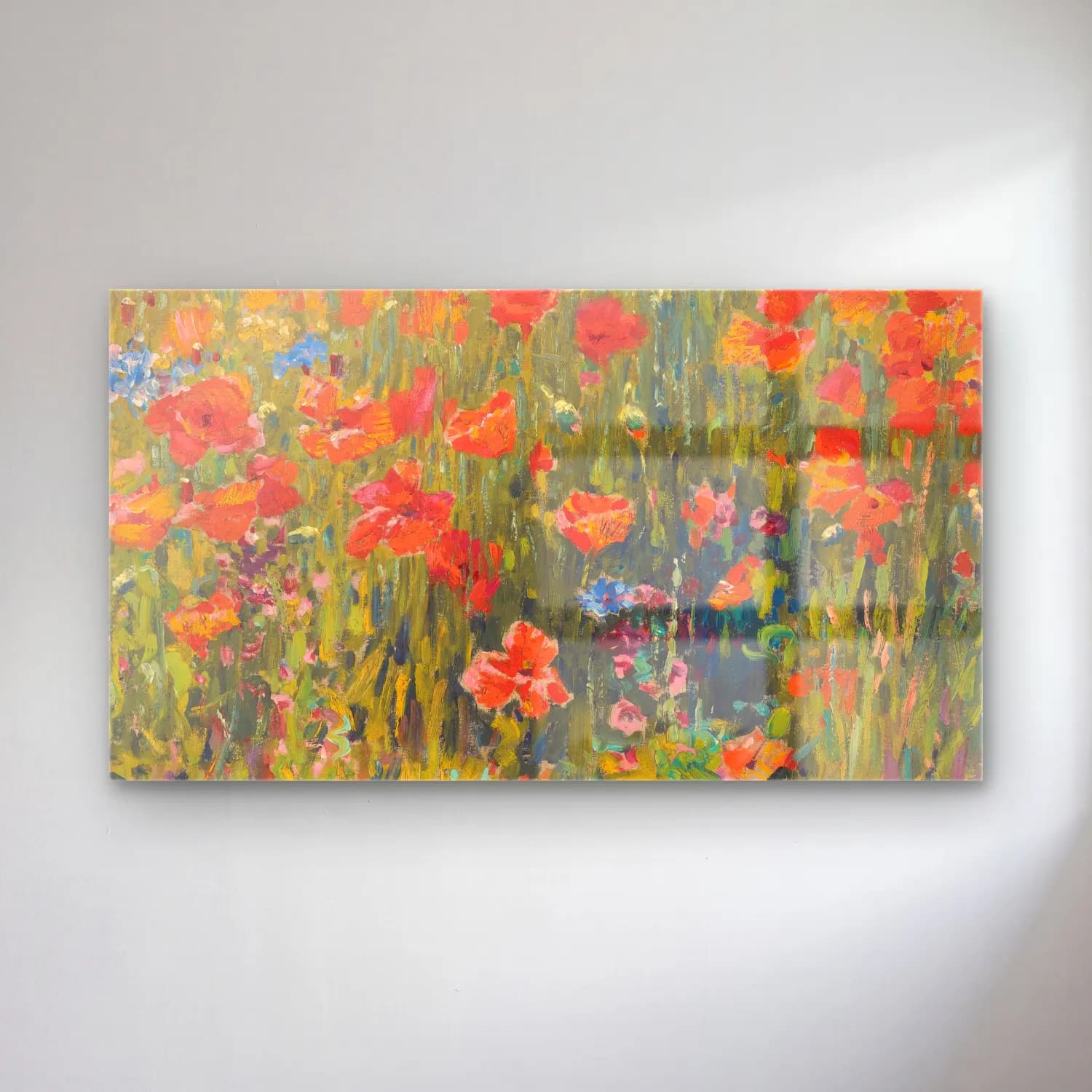 Robert William Vonnoh – Poppies cam tablo — Robert William Vonnoh – Poppies — empresyonist gelincik tarlası