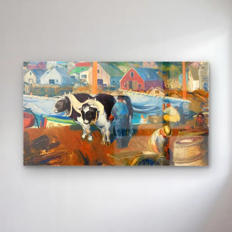 George Bellows – Ox Team cam tablo — George Bellows – Ox Team — empresyonist i̇nek