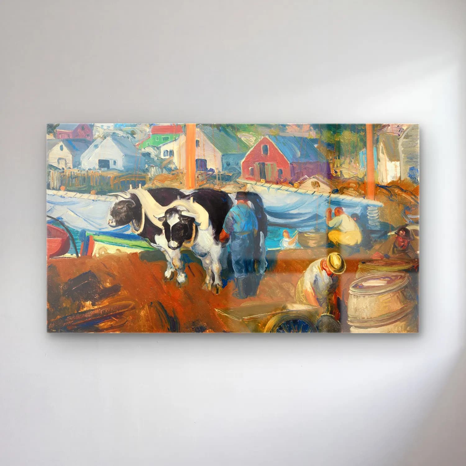 George Bellows – Ox Team cam tablo — George Bellows – Ox Team — empresyonist i̇nek