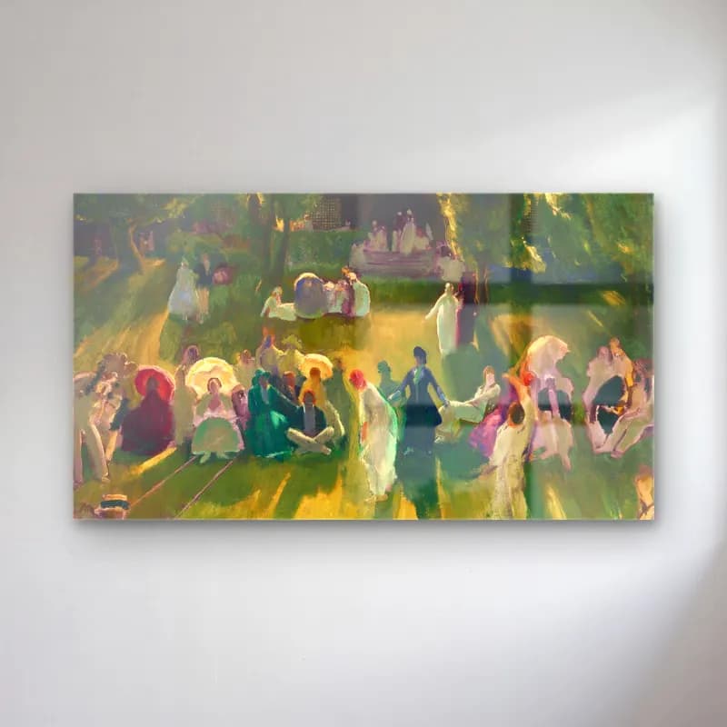 George Bellows – Tennis at Newport cam tablo — George Bellows – Tennis at Newport — empresyonist dansçılar
