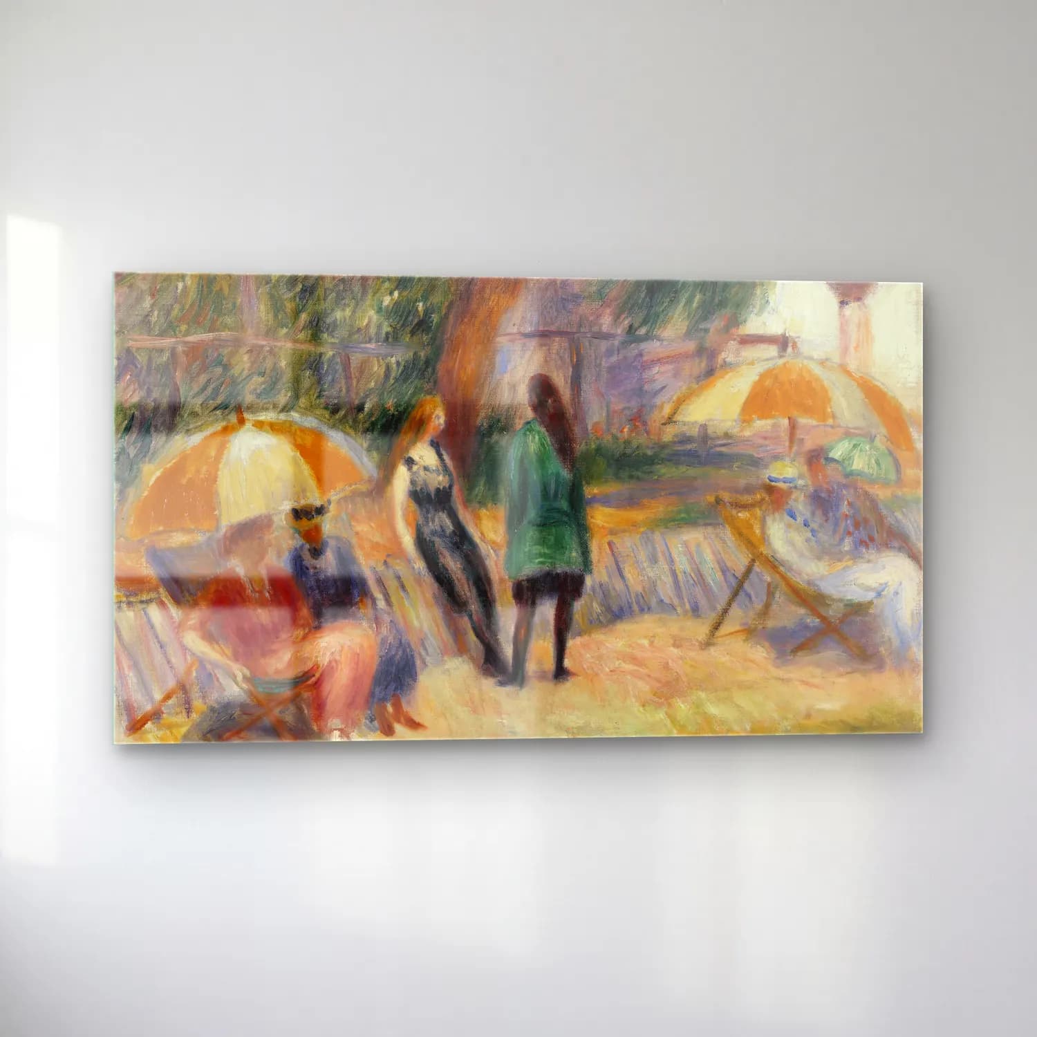 William James Glackens – Beach with Figures, Bellport cam tablo — sol açıdan görünüm