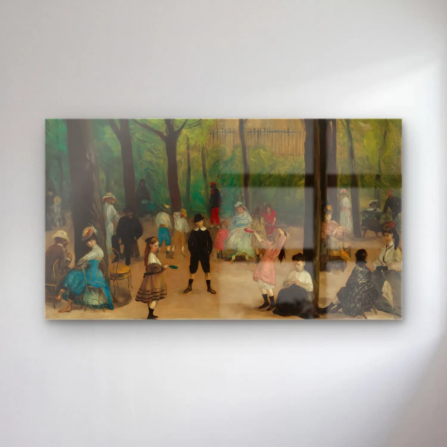 William James Glackens – Luxembourg Gardens cam tablo — William James Glackens – Luxembourg Gardens — empresyonist dansçılar