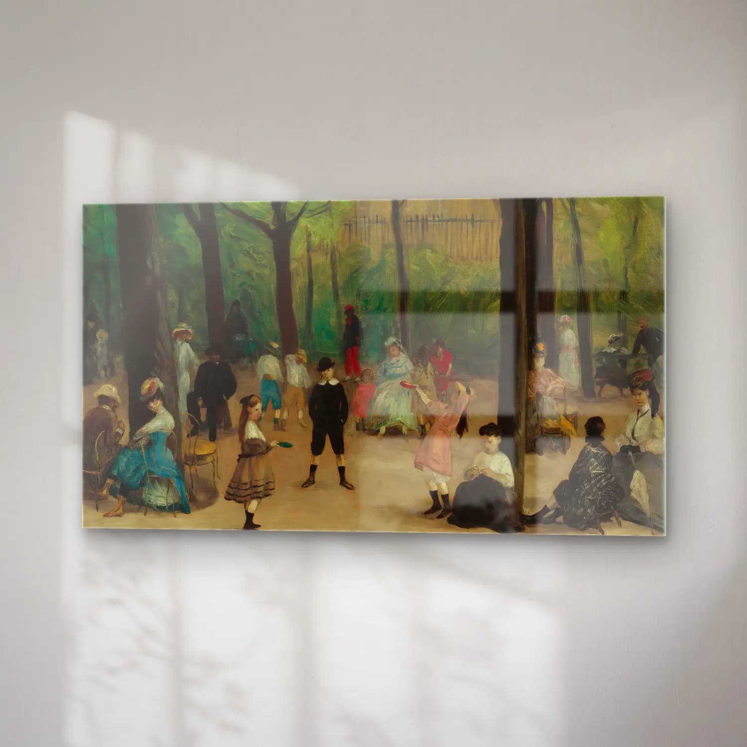 William James Glackens – Luxembourg Gardens cam tablo — sağ açıdan görünüm