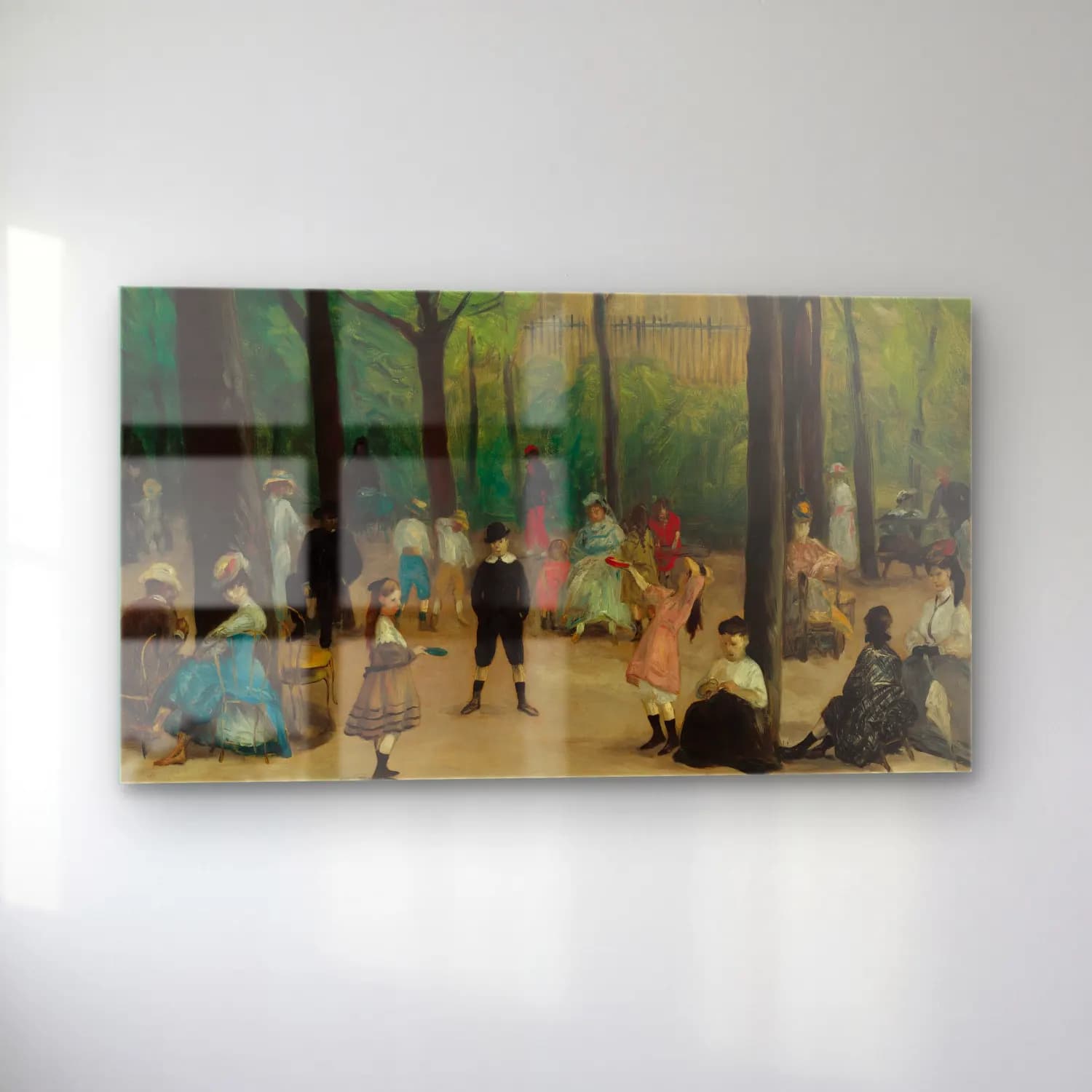 William James Glackens – Luxembourg Gardens cam tablo — sol açıdan görünüm