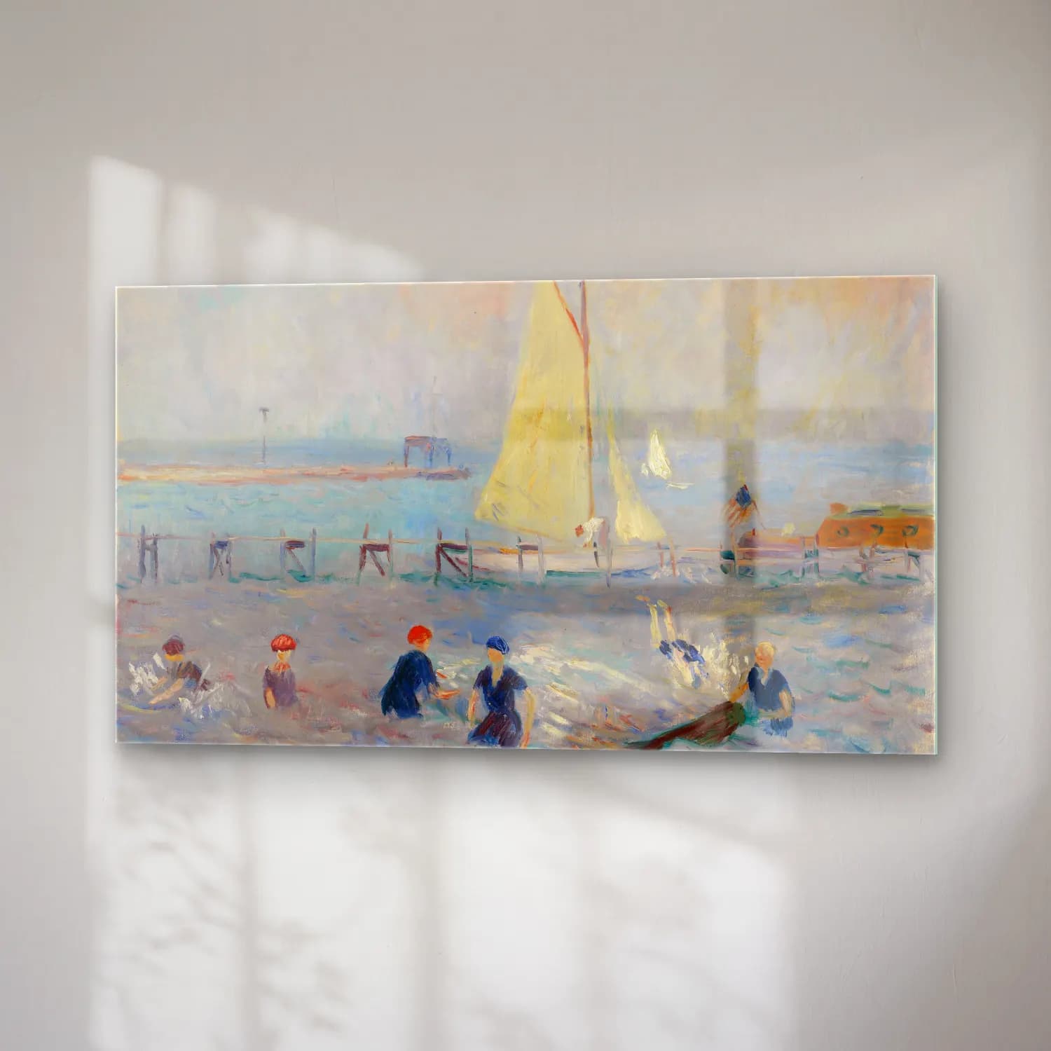 William James Glackens – Seascape with Six Bathers, Bellport cam tablo — sağ açıdan görünüm