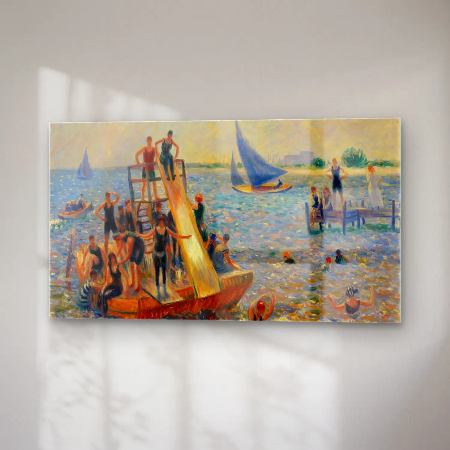 William James Glackens – The Raft cam tablo — sağ açıdan görünüm