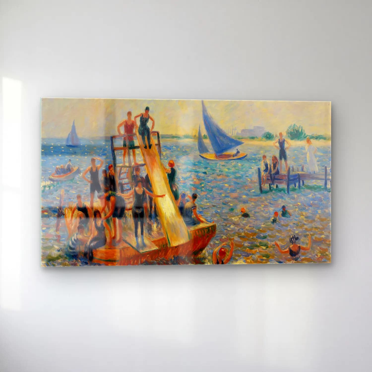William James Glackens – The Raft cam tablo — sol açıdan görünüm