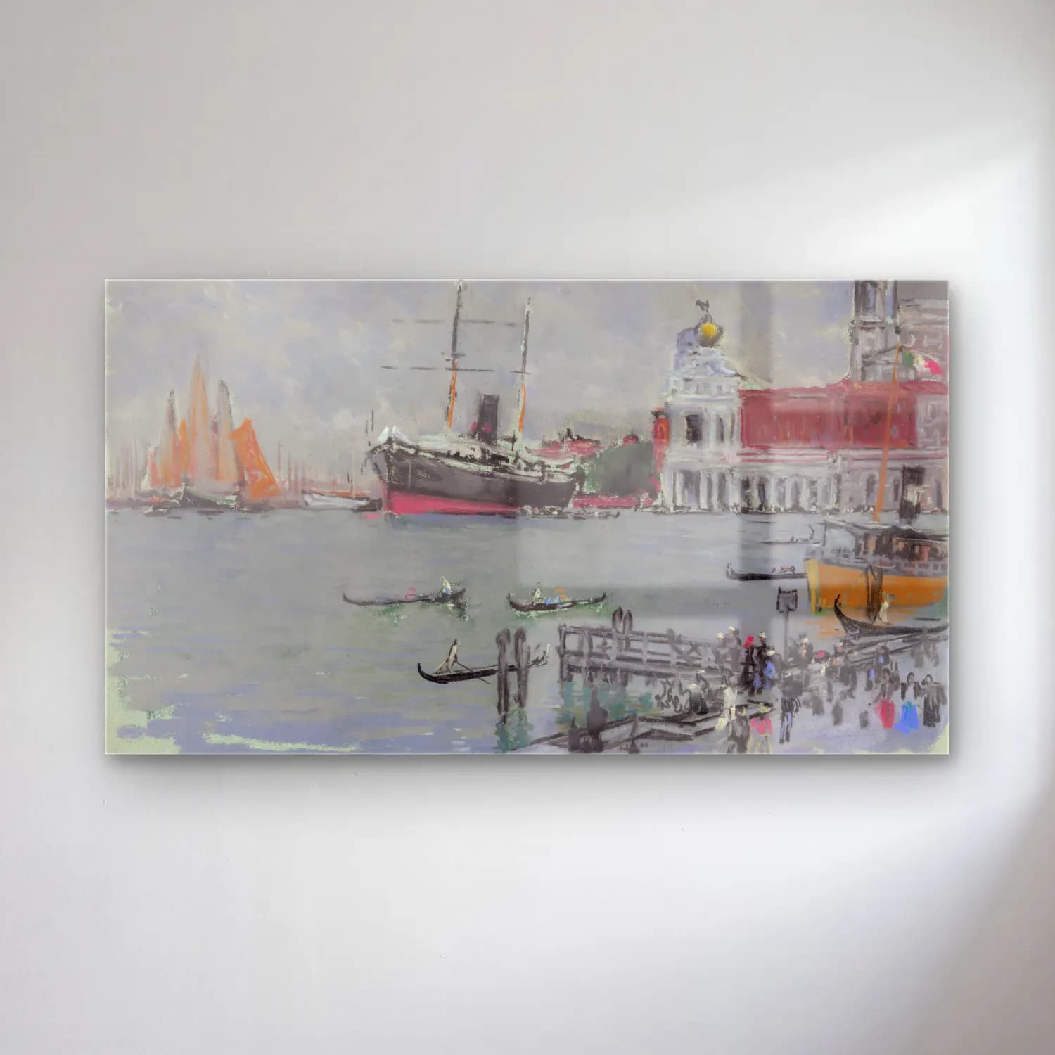 Joseph Pennell – Excursion pier cam tablo — Joseph Pennell – Excursion pier — empresyonist liman ve tekneler