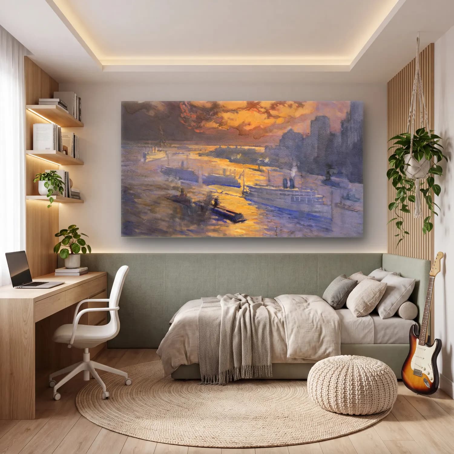 Joseph Pennell – Reflective river cam tablo — genç odasında