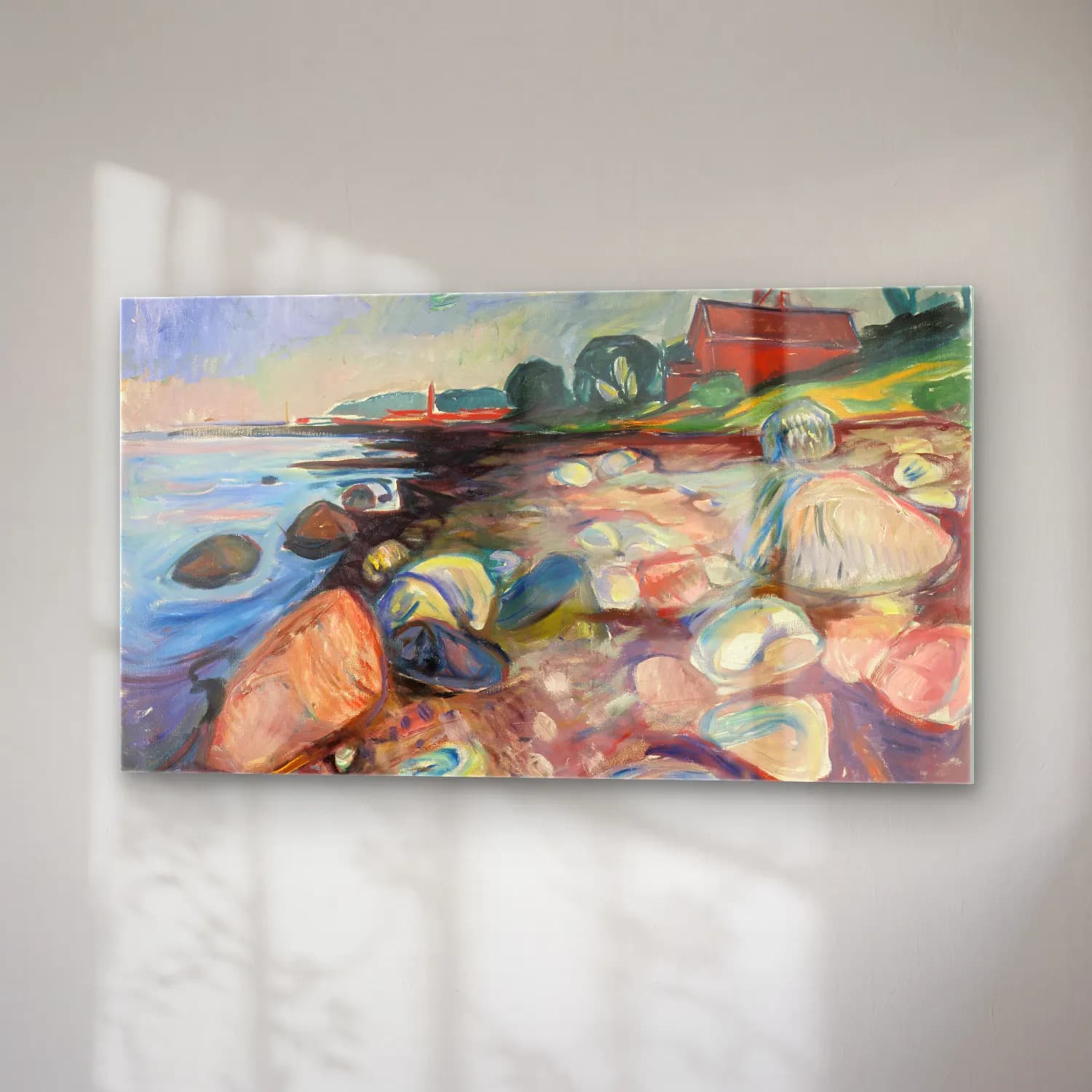 Edvard Munch – Shore with Red House cam tablo — sağ açıdan görünüm