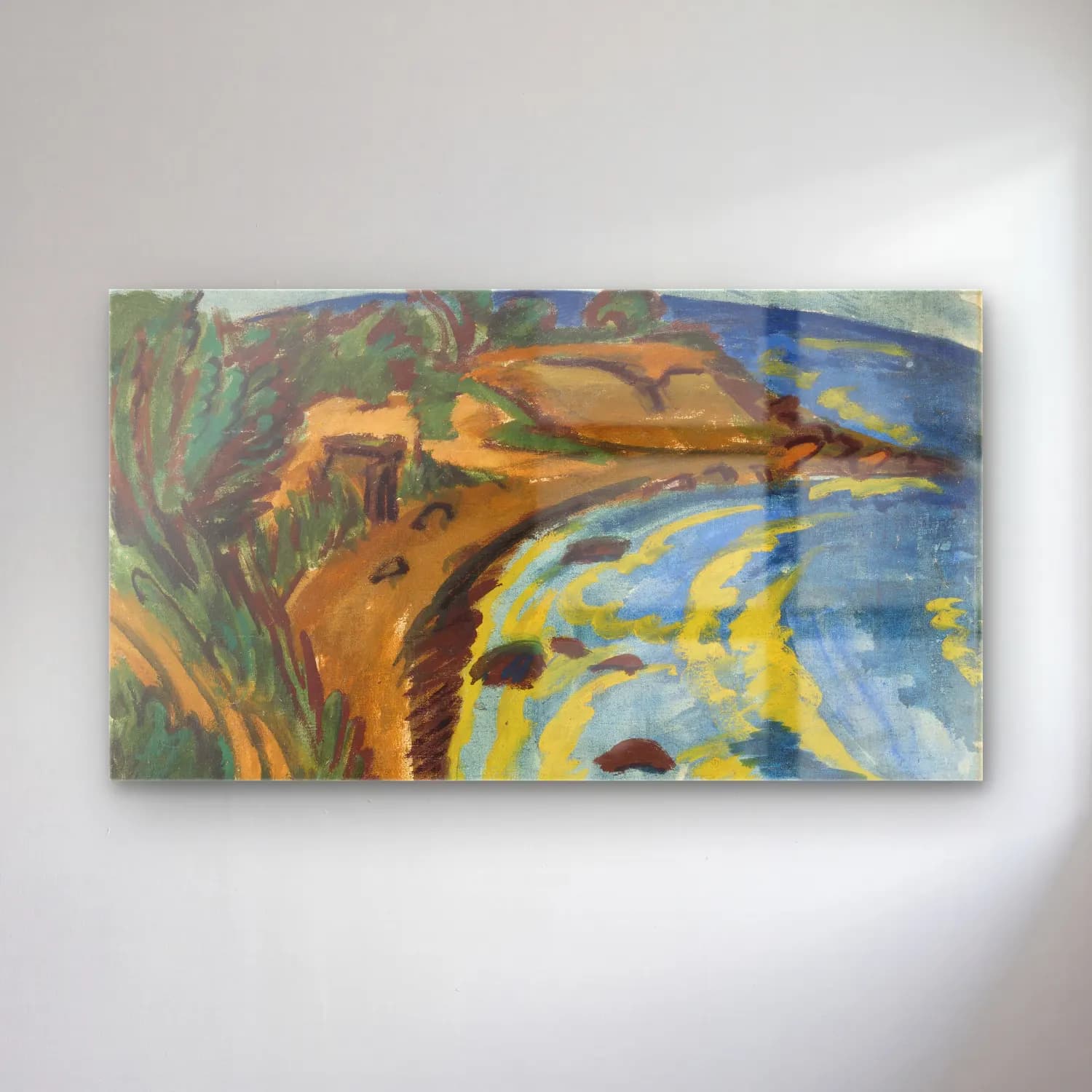 Ernst Ludwig Kirchner – Bay on the Coast of Fehmarn cam tablo — Ernst Ludwig Kirchner – Bay on the Coast of Fehmarn — empresyonist i̇talyan sahili