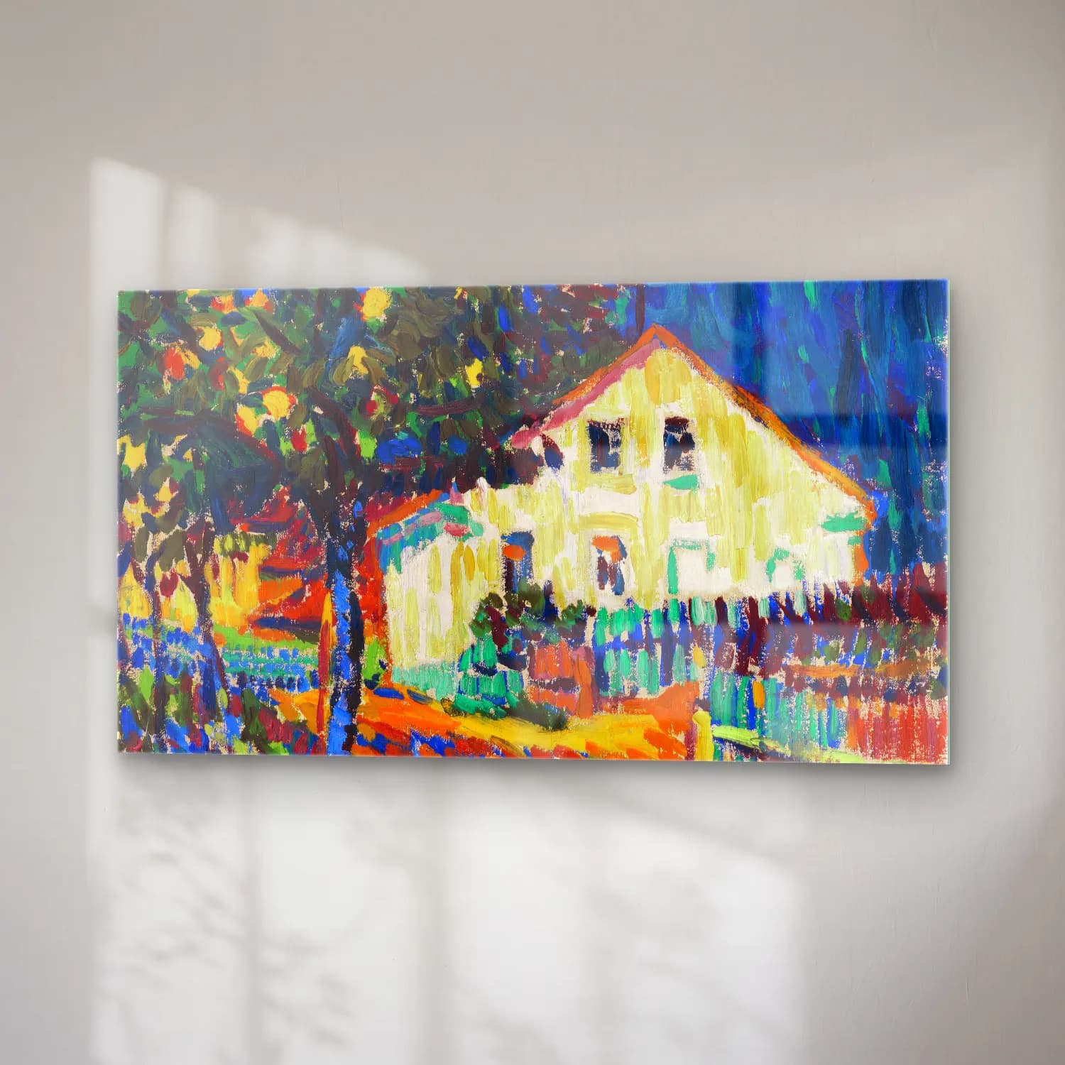 Ernst Ludwig Kirchner – Dorfstraße mit Apfelbäumen cam tablo — sağ açıdan görünüm