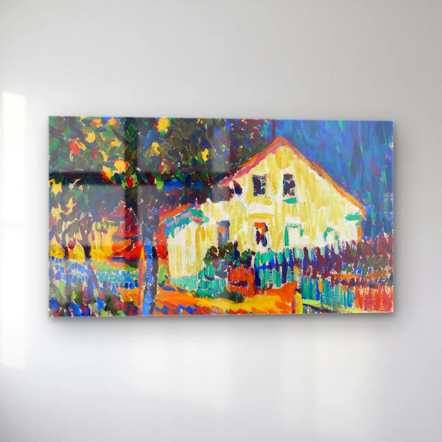Ernst Ludwig Kirchner – Dorfstraße mit Apfelbäumen cam tablo — sol açıdan görünüm