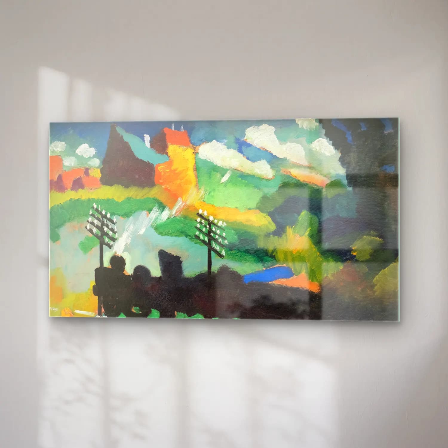Wassily Kandinsky – Railroad at Murnau cam tablo — sağ açıdan görünüm