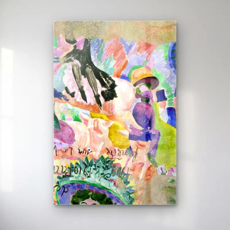 Robert Delaunay – Carousel of Pigs cam tablo — Robert Delaunay – Carousel of Pigs — empresyonist atlı