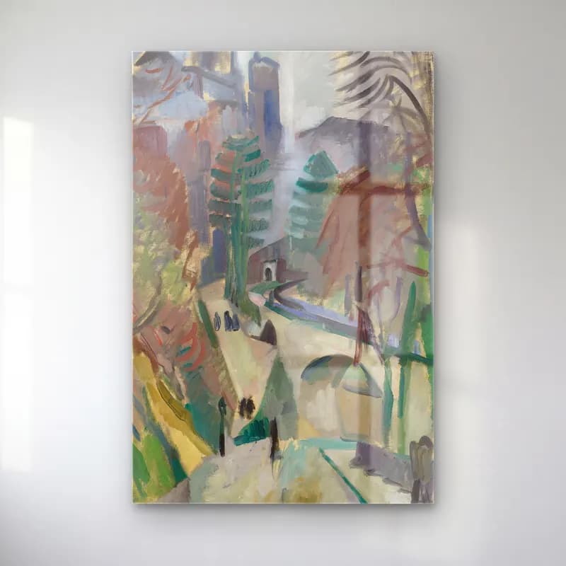 Robert Delaunay – Paysage De Laon cam tablo — Robert Delaunay – Paysage De Laon — empresyonist soyut manzara