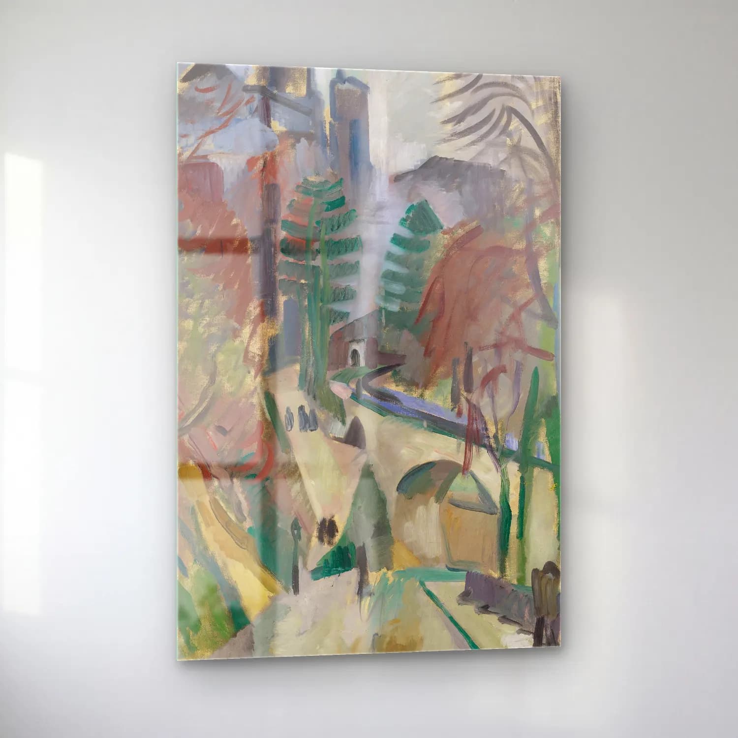 Robert Delaunay – Paysage De Laon cam tablo — sol açıdan görünüm