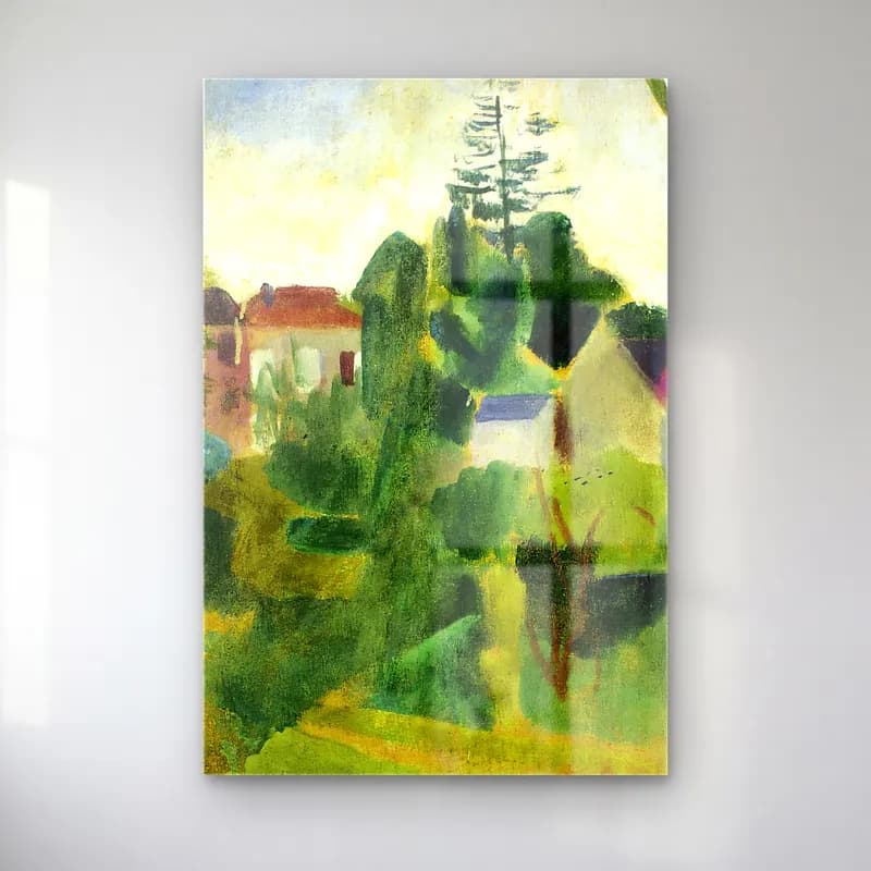 Robert Delaunay – Paysage Inachevé cam tablo — Robert Delaunay – Paysage Inachevé — empresyonist soyut manzara