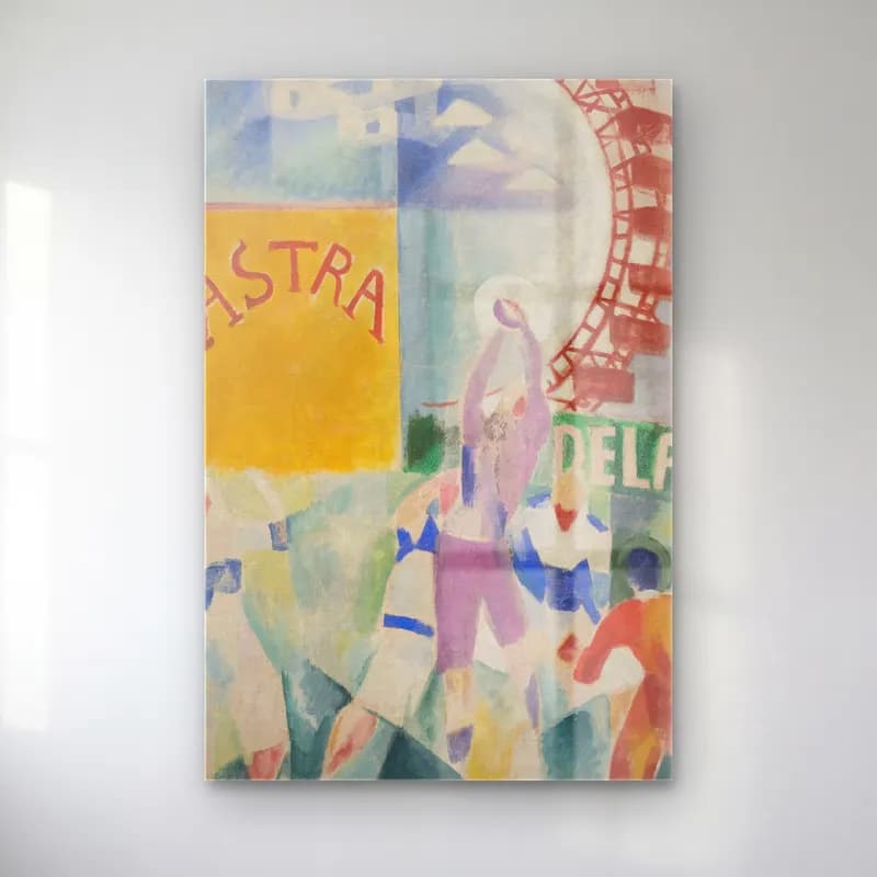 Robert Delaunay – The Cardiff team cam tablo — Robert Delaunay – The Cardiff team — empresyonist plaj şemsiyeleri