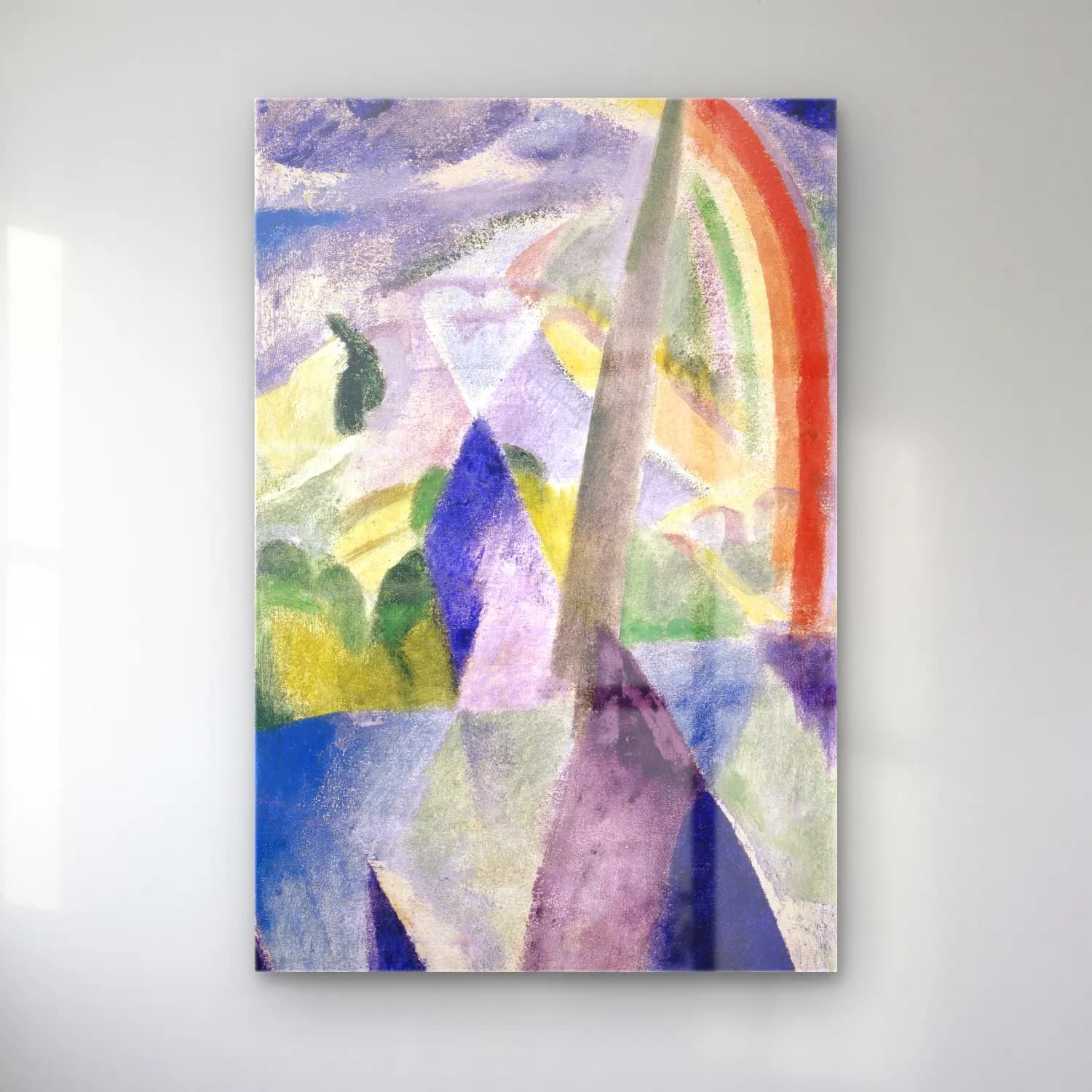 Robert Delaunay – The Spire of Notre-Dame (View of Paris, Notre-Dame) cam tablo — Robert Delaunay – The Spire of Notre-Dame (View of Paris, Notre-Dame) — modern soyut soyut manzara