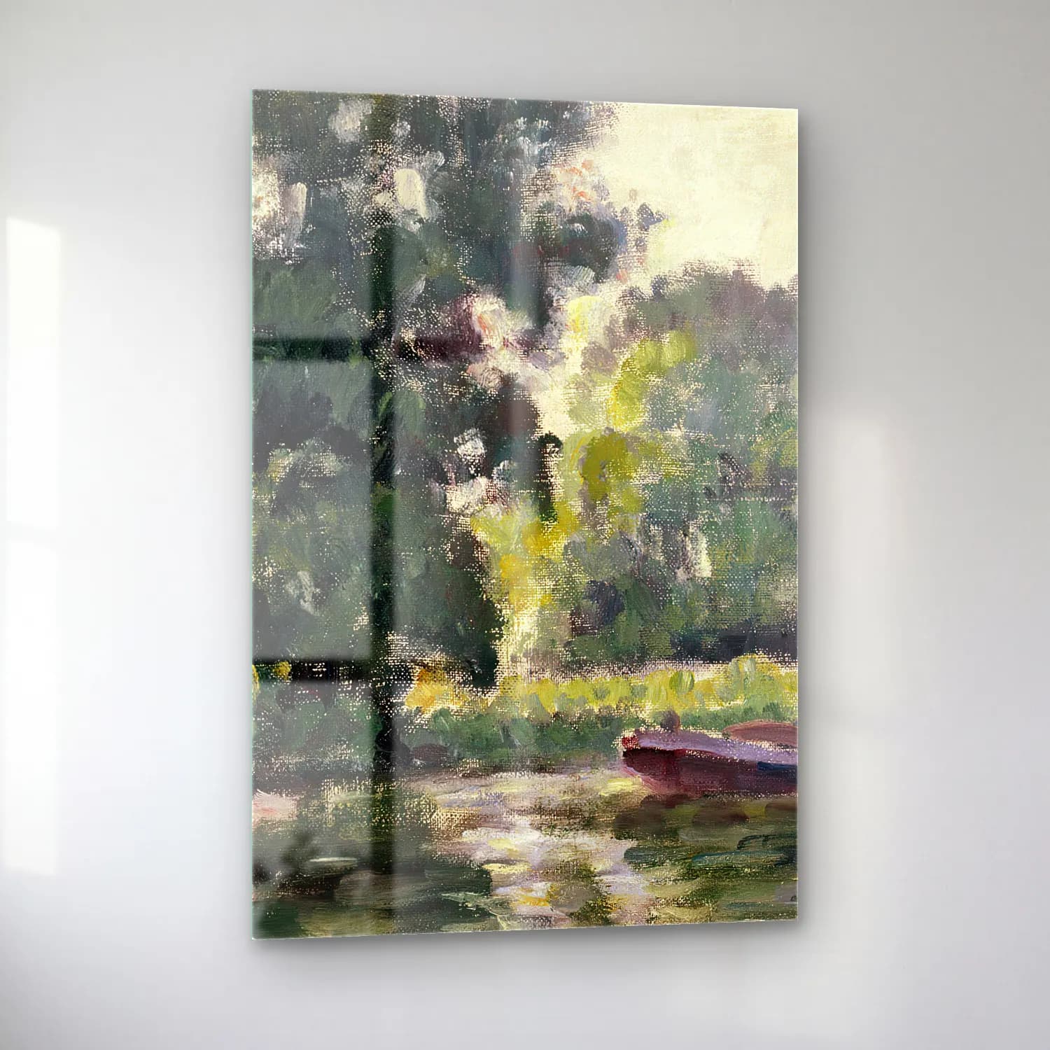 Alfred William Finch – Richmond, a River Landscape – Yeşil Tonlar cam tablo — sol açıdan görünüm