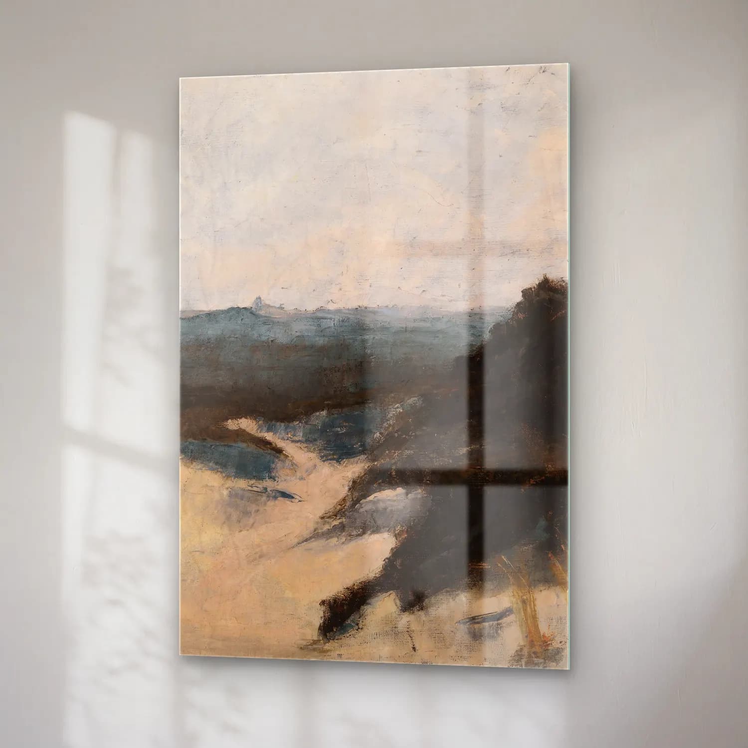 Alfred William Finch – Shore View, Knocke – Bej Tonlar cam tablo — sağ açıdan görünüm
