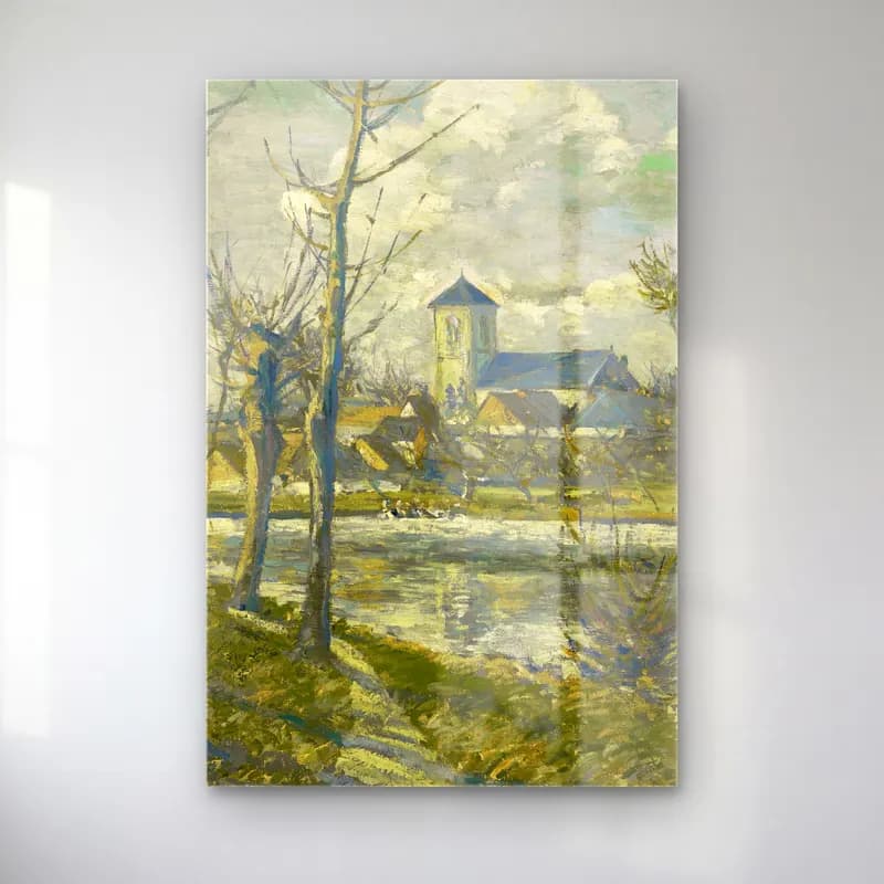 Albert Gleizes – Paysage de Picardie (circa 1903) cam tablo — Albert Gleizes – Paysage de Picardie (circa 1903) — empresyonist katedral