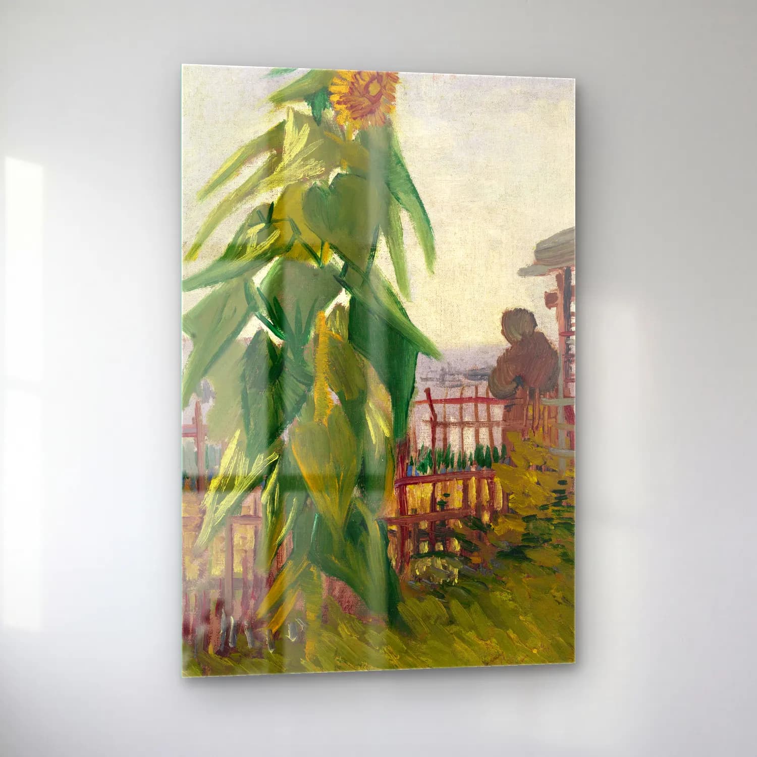 Vincent van Gogh – Allotment with Sunflower cam tablo — sol açıdan görünüm