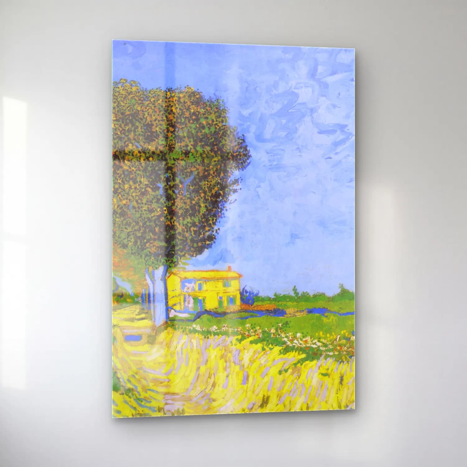 Vincent van Gogh – Avenue at Arles with houses cam tablo — sol açıdan görünüm