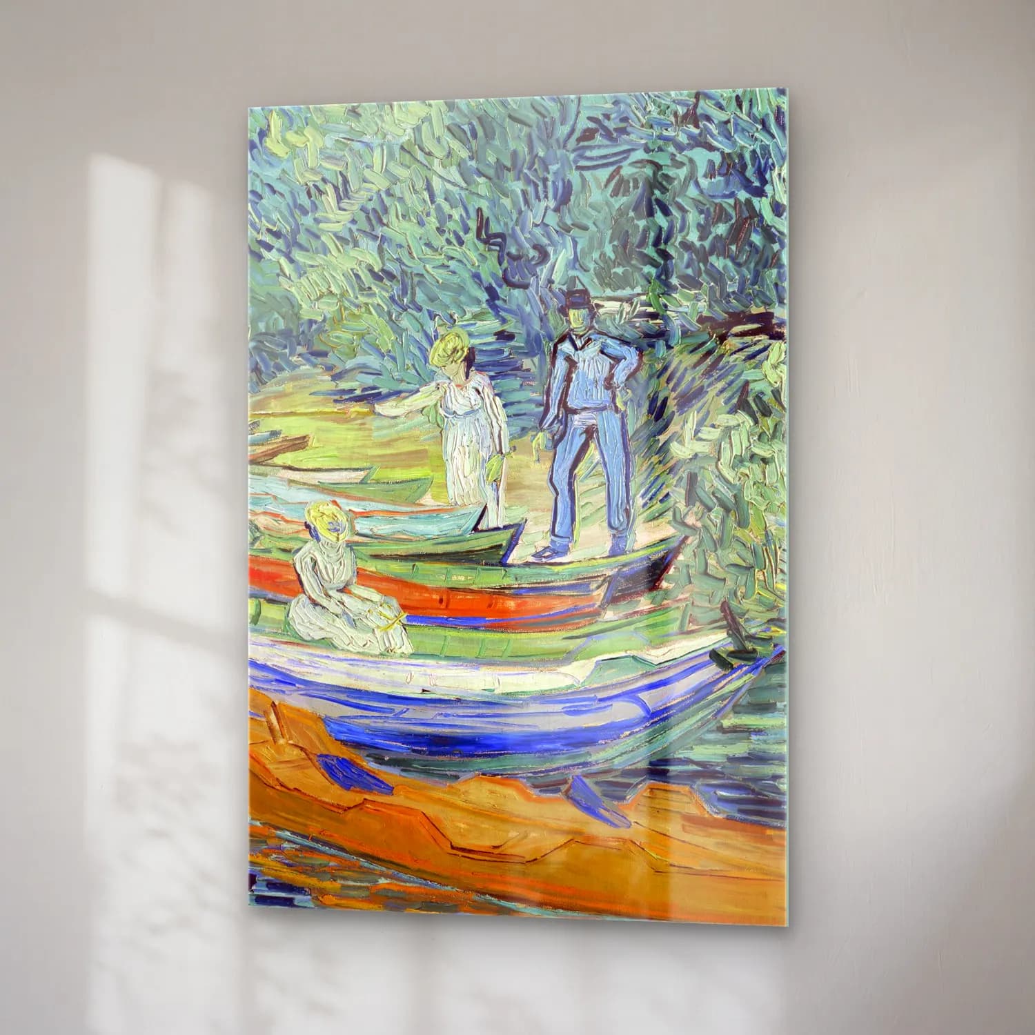 Vincent van Gogh – Bank of the Oise at Auvers cam tablo — sağ açıdan görünüm