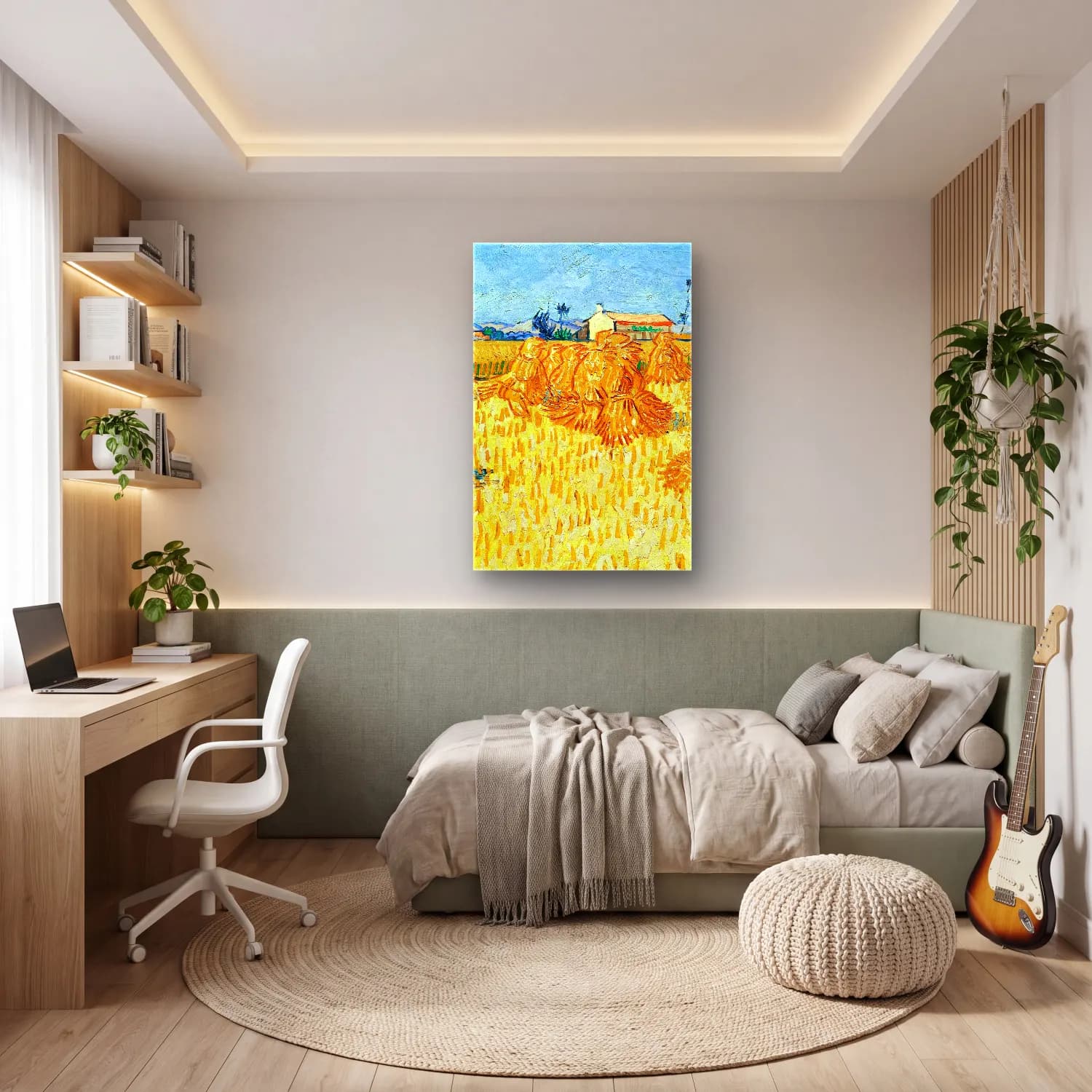 Vincent van Gogh – Ernte in der Provénce cam tablo — genç odasında
