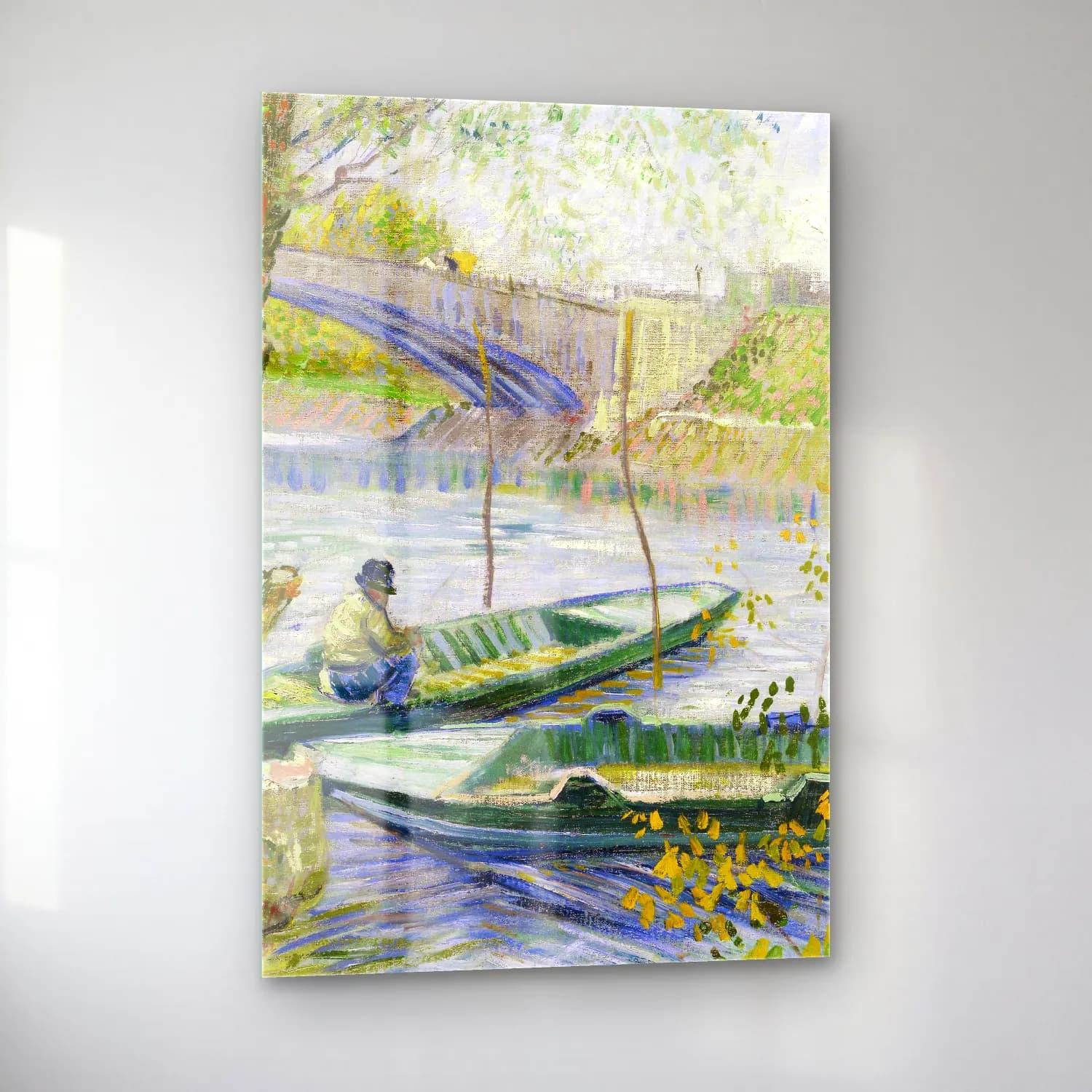 Vincent van Gogh – Fishing in Spring, the Pont de Clichy (Asnières) cam tablo — sol açıdan görünüm