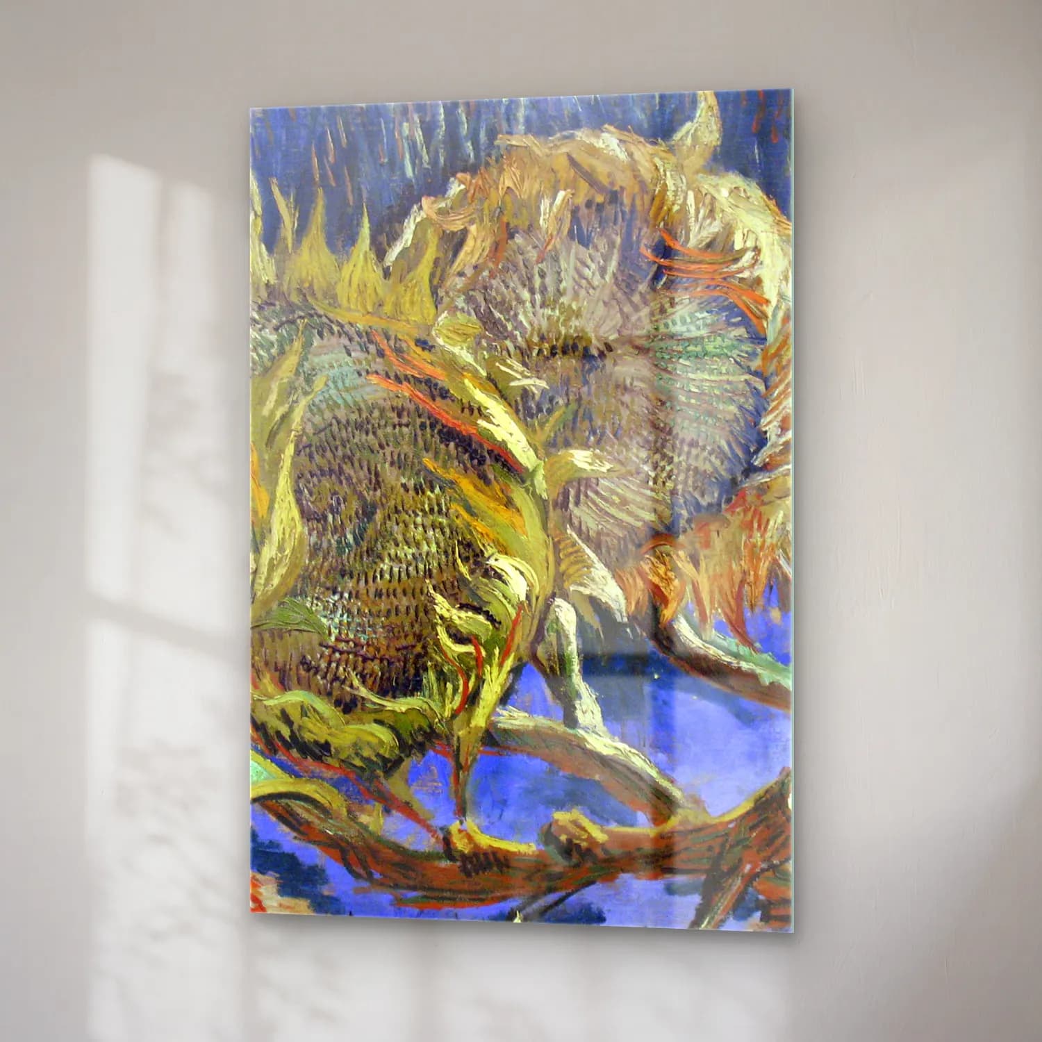 Vincent van Gogh – Four Withered Sunflowers cam tablo — sağ açıdan görünüm
