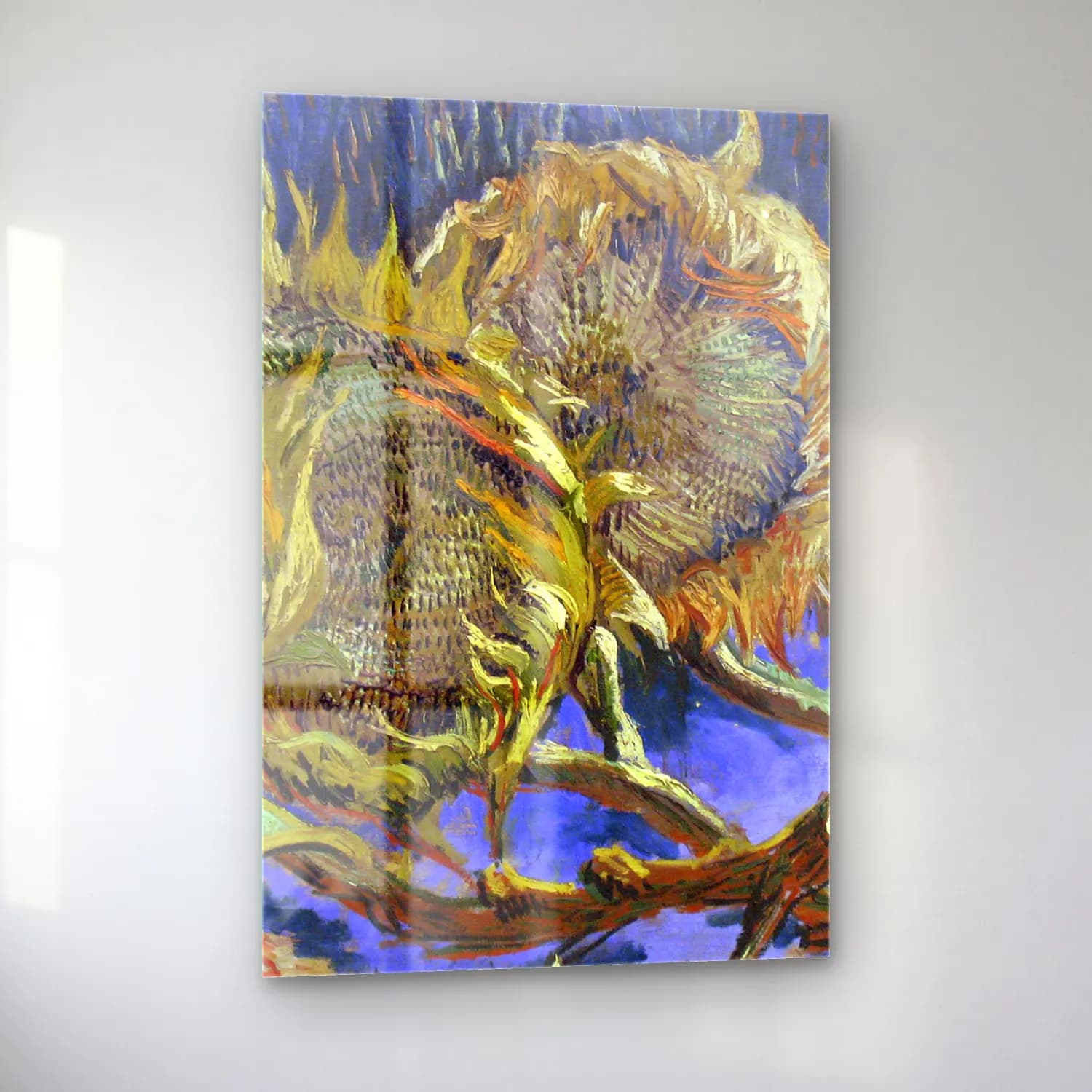 Vincent van Gogh – Four Withered Sunflowers cam tablo — sol açıdan görünüm