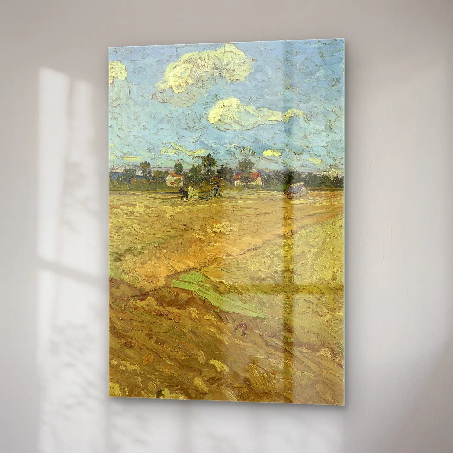 Vincent van Gogh – Geploegde akkers ( De voren ) cam tablo — sağ açıdan görünüm