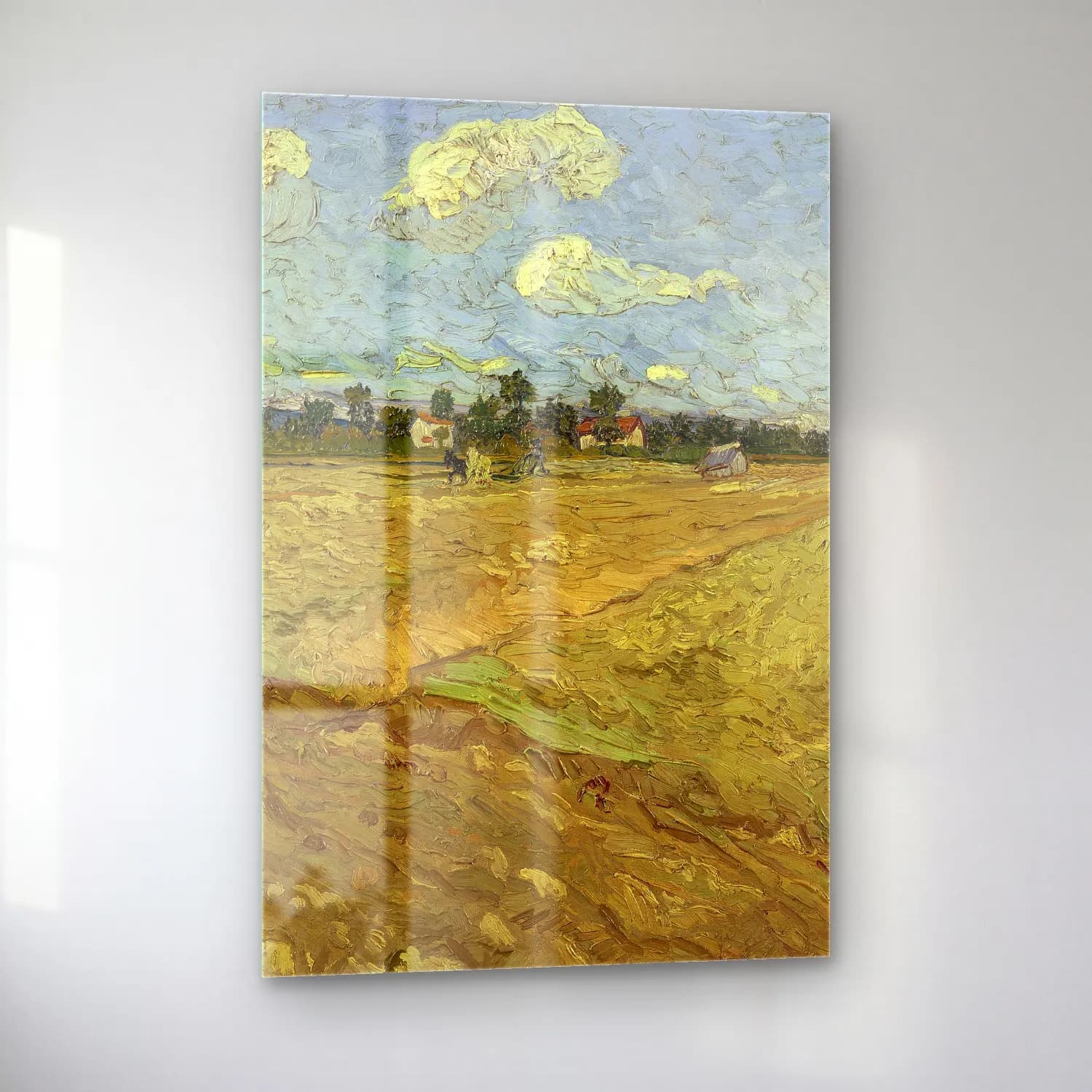 Vincent van Gogh – Geploegde akkers ( De voren ) cam tablo — sol açıdan görünüm
