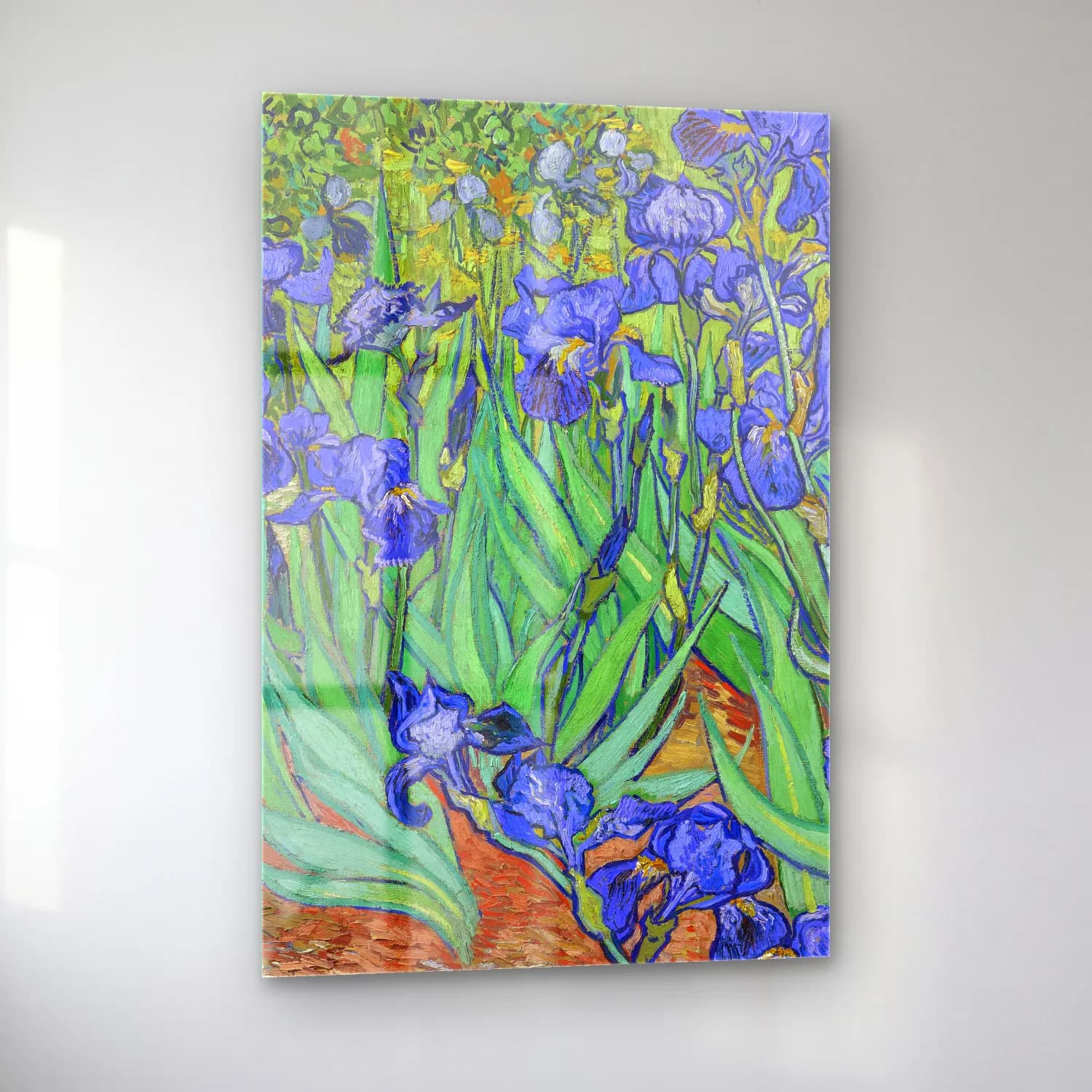 Vincent van Gogh – Irises cam tablo — sol açıdan görünüm