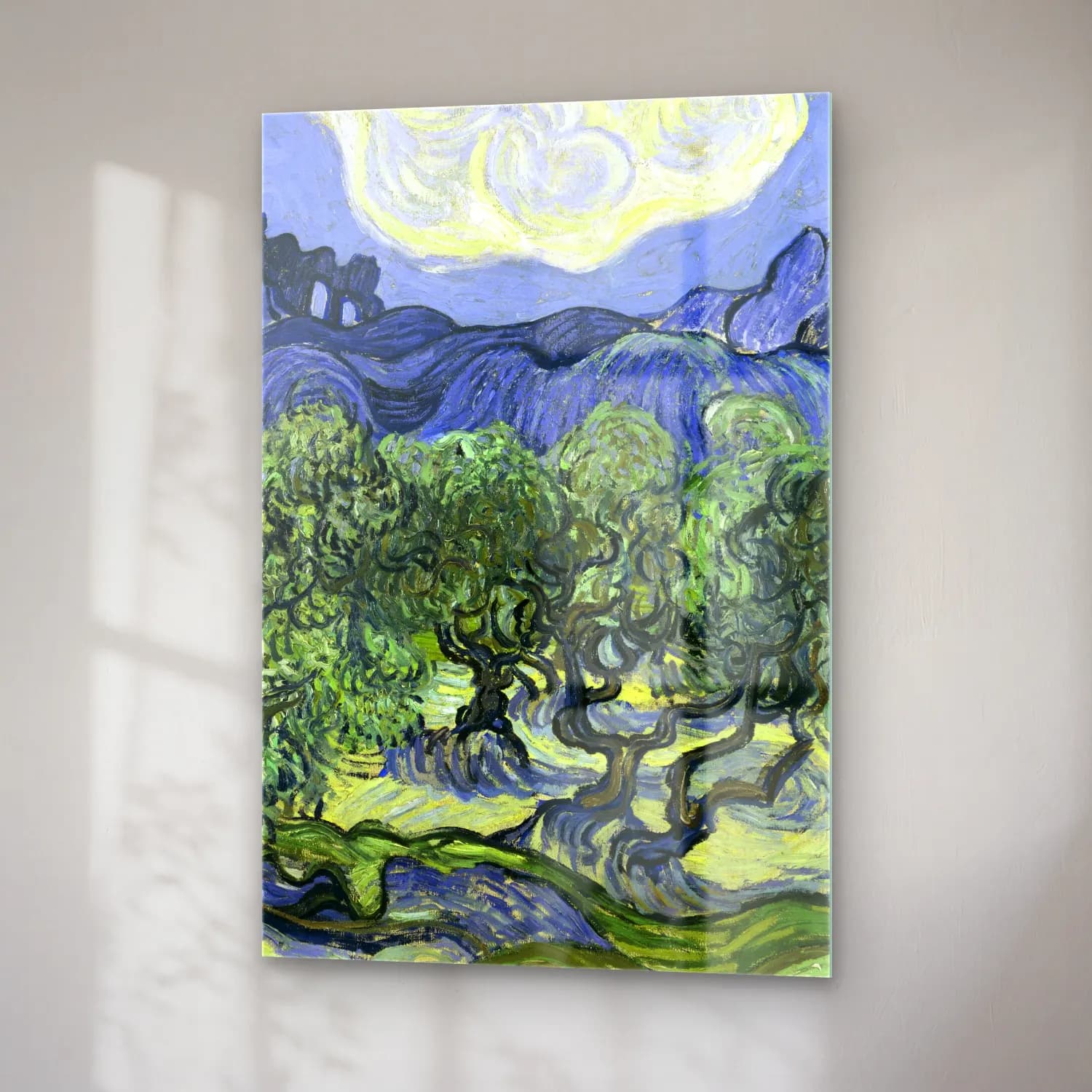 Vincent van Gogh – Olive Trees with the Alpilles in the Background cam tablo — sağ açıdan görünüm