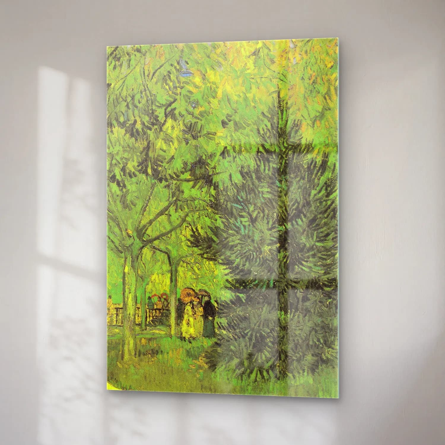 Vincent van Gogh – Path in the Park of Arles with Walkers cam tablo — sağ açıdan görünüm
