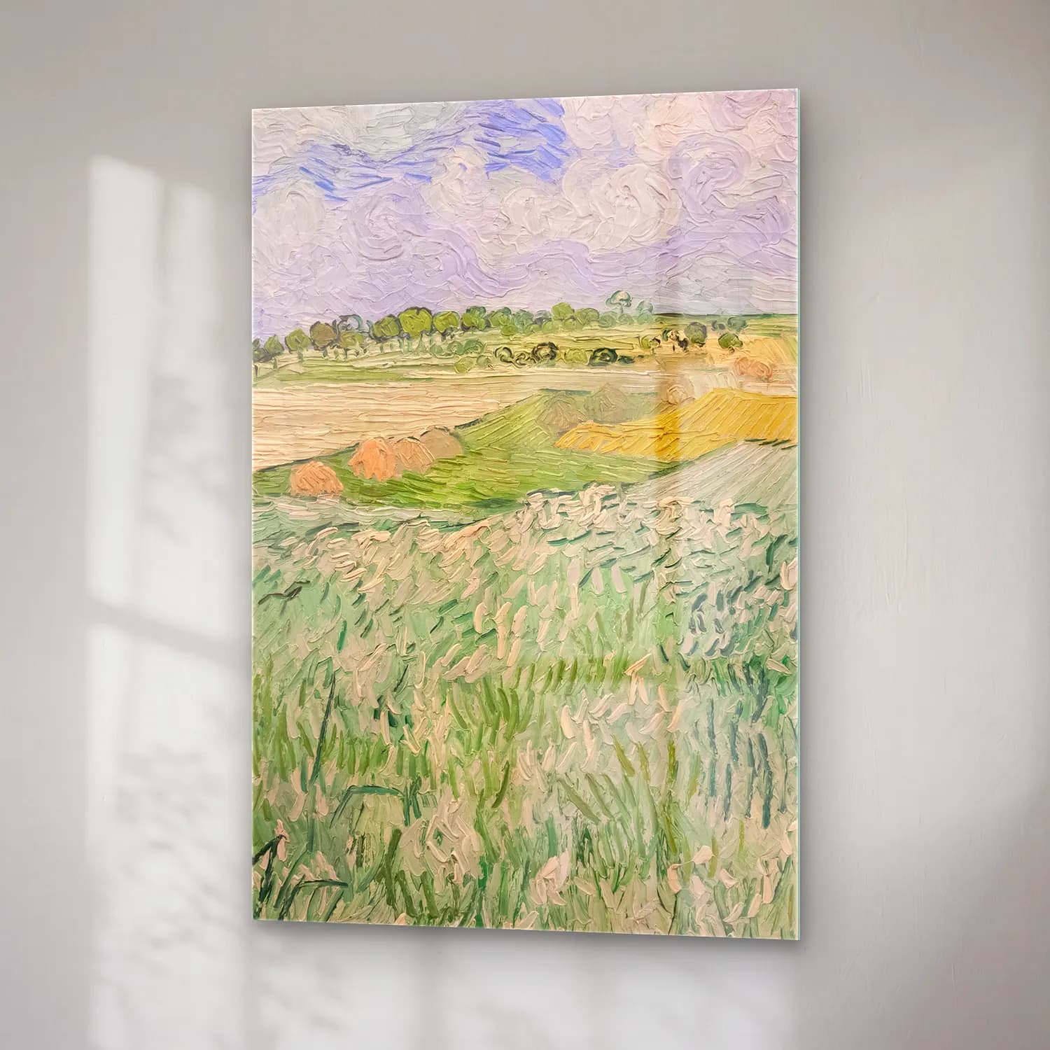 Vincent van Gogh – Plain near Auvers cam tablo — sağ açıdan görünüm