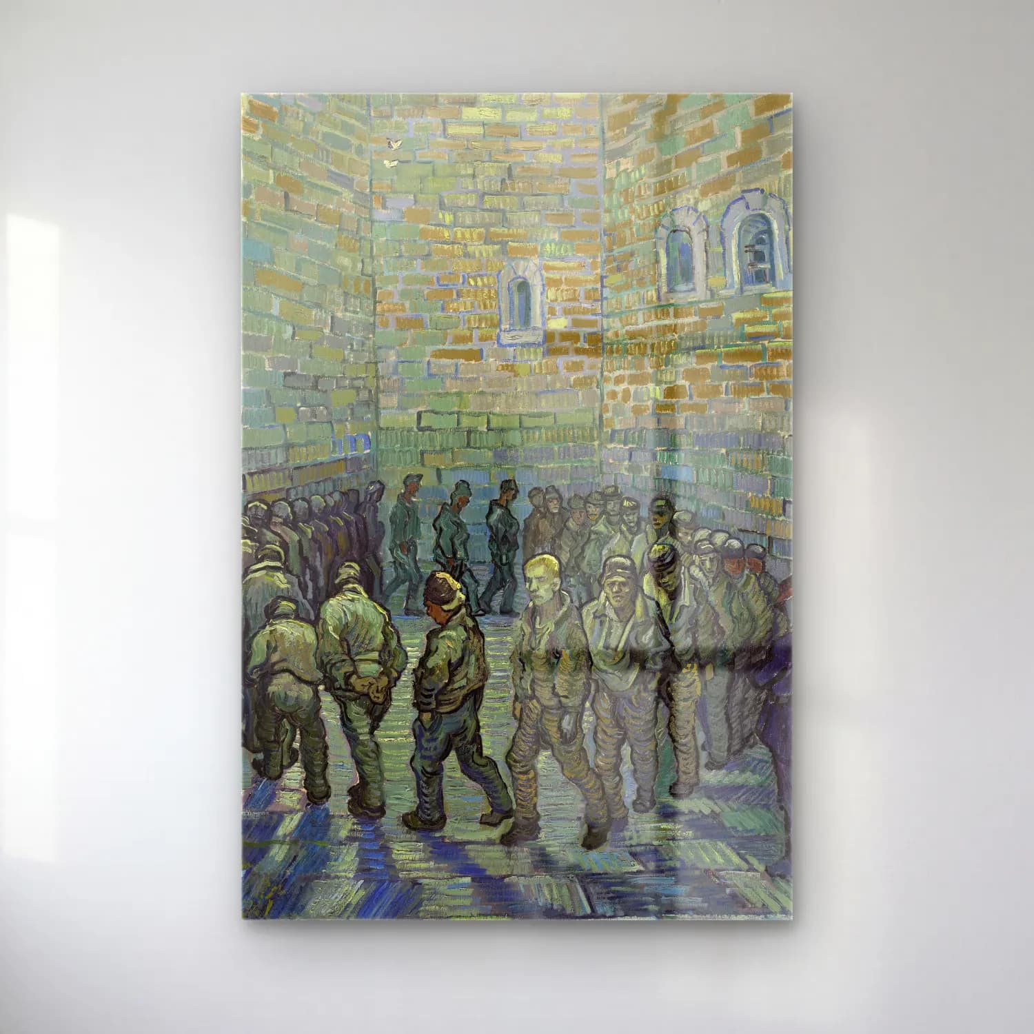 Vincent van Gogh – Prisoners Exercising cam tablo — Vincent van Gogh – Prisoners Exercising — empresyonist savaş sahnesi