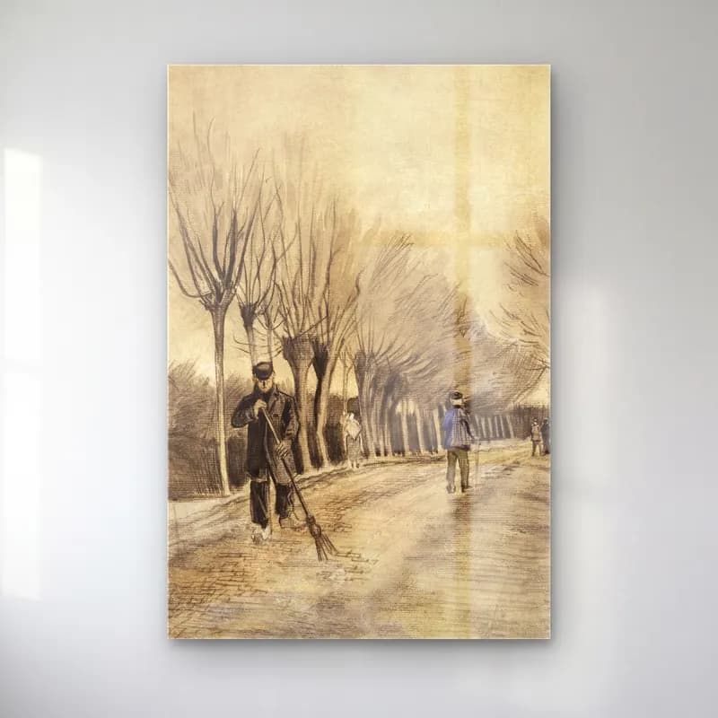 Vincent van Gogh – Road in Etten cam tablo — Vincent van Gogh – Road in Etten — empresyonist köy sokağı