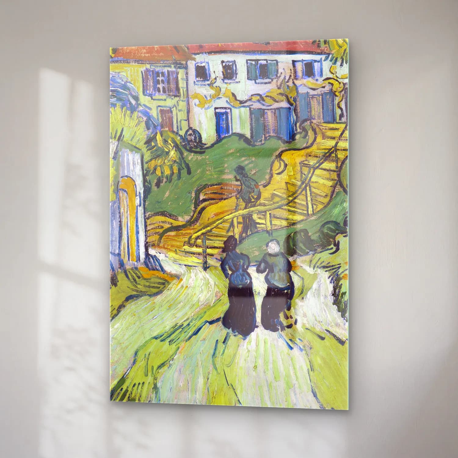 Vincent van Gogh – Stairway at Auvers cam tablo — sağ açıdan görünüm