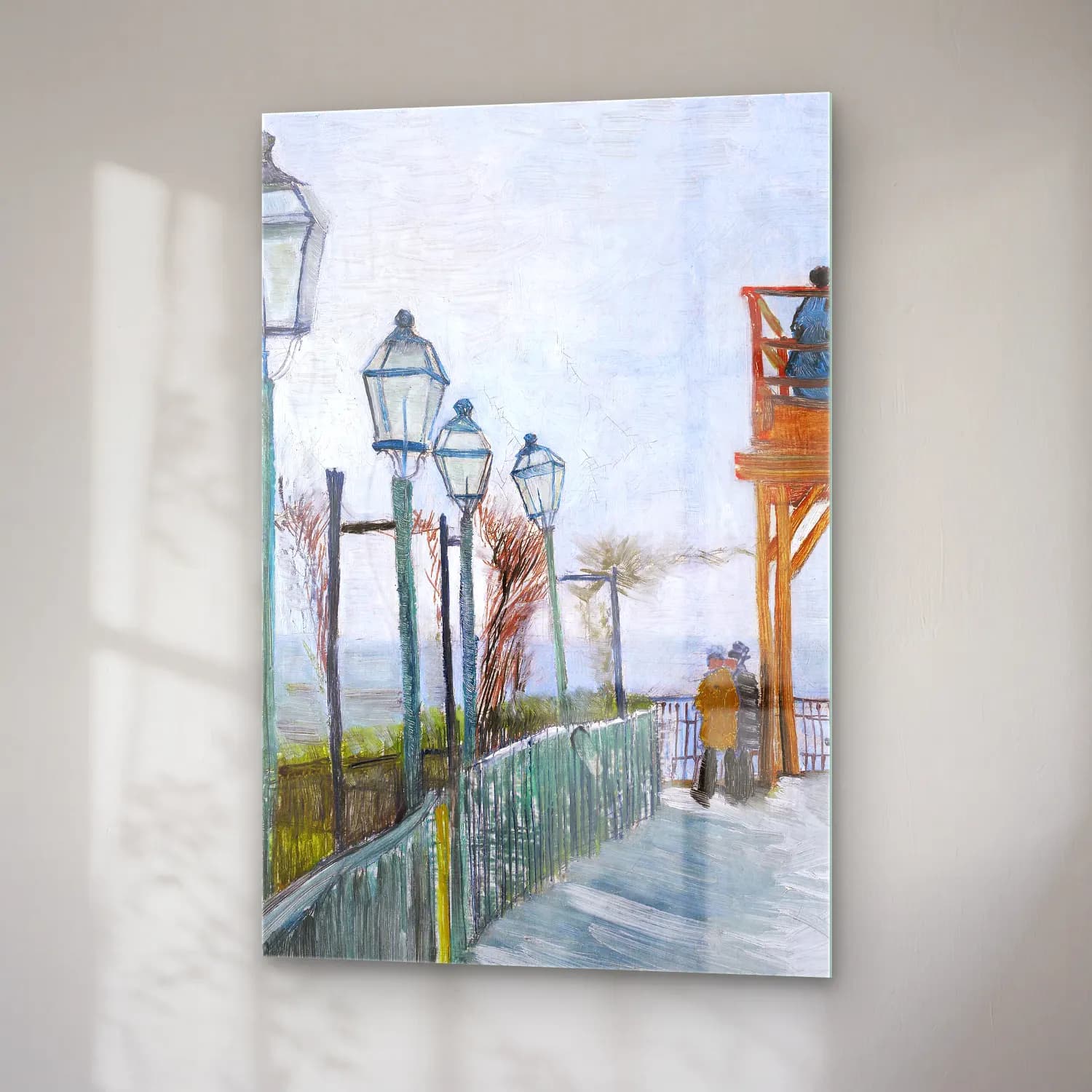 Vincent van Gogh – Terrace and Observation Deck at the Moulin de Blute-Fin,… cam tablo — sağ açıdan görünüm